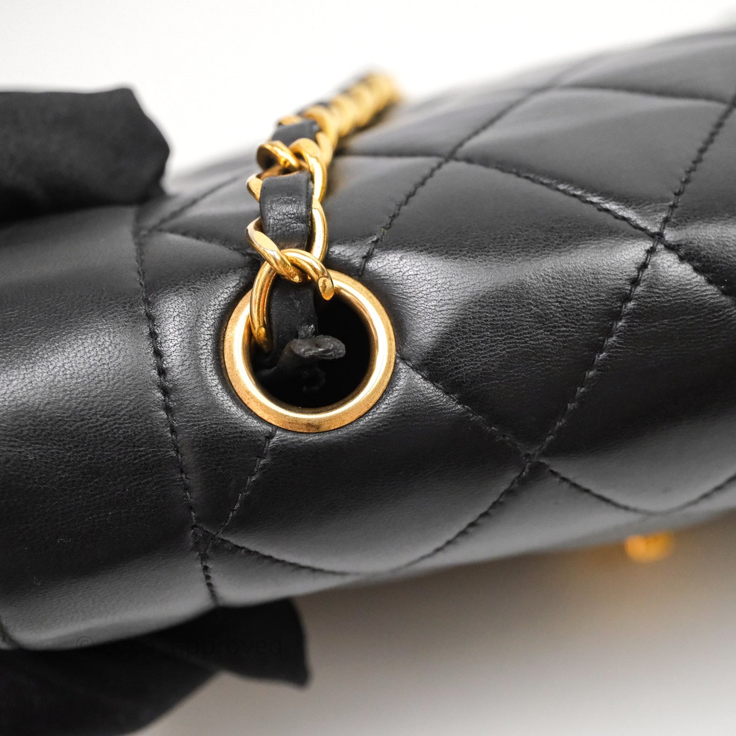 Chanel Vintage Quilted Small Classic Diana Flap Bag Black Lambskin 24K Gold Hardware
