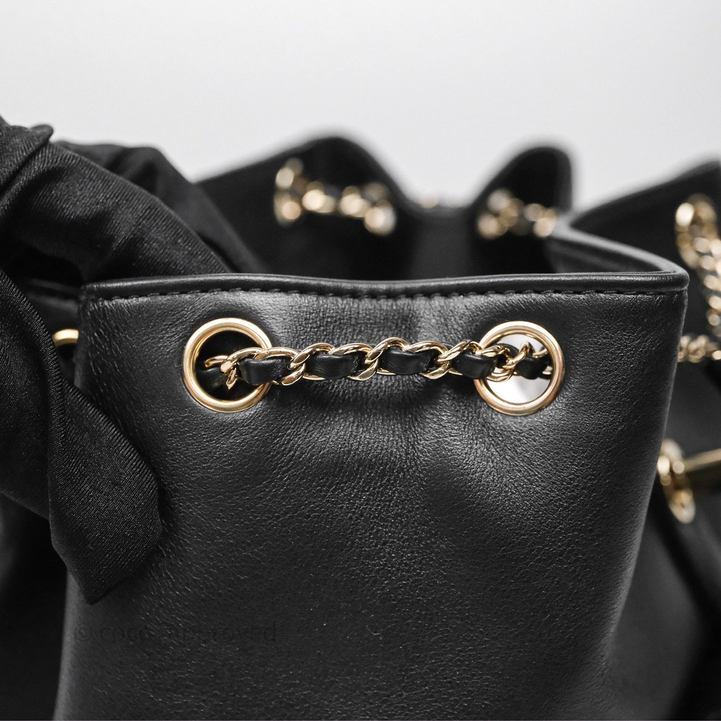 Chanel Quilted Large Duma Drawstring Backpack Black Calfskin