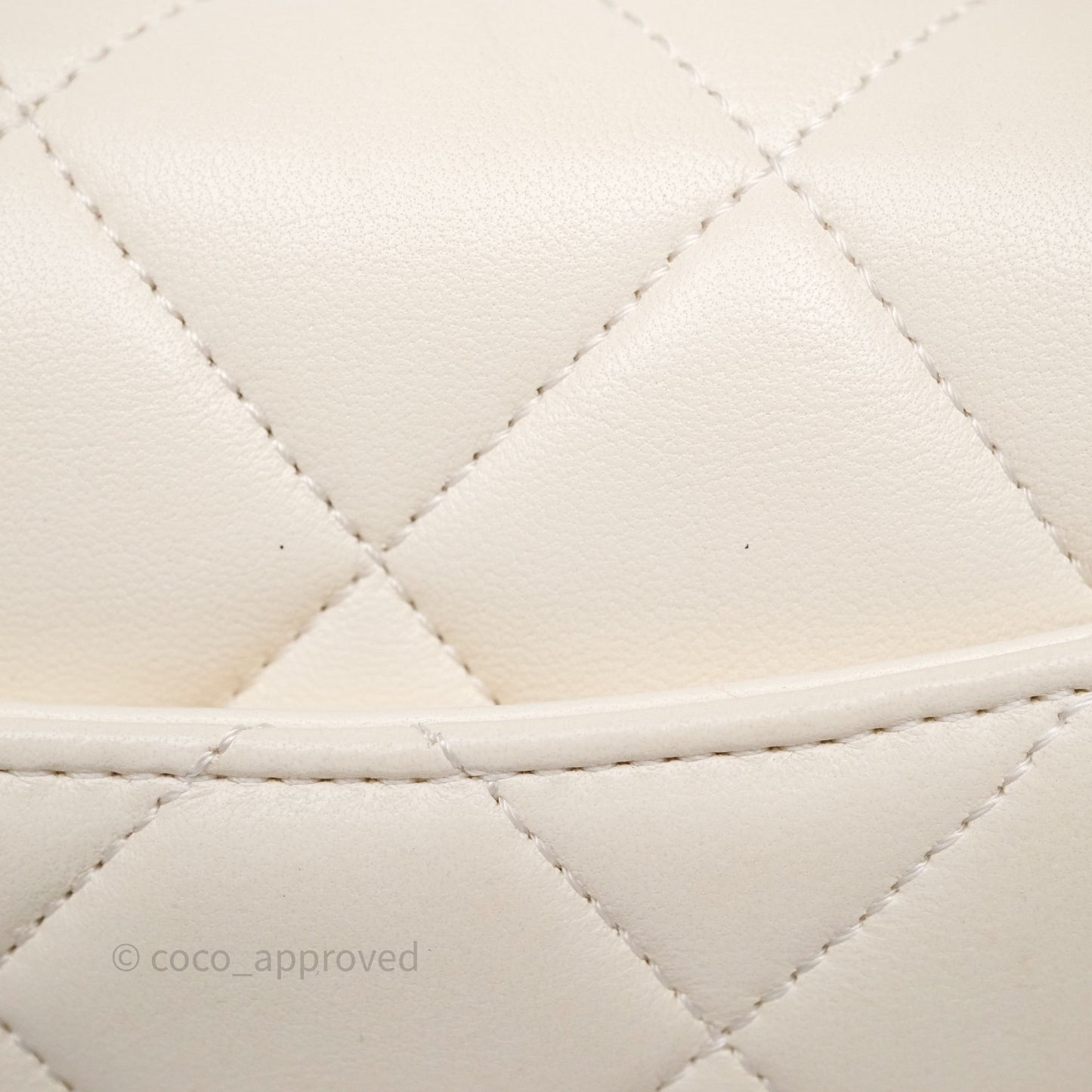 Chanel Small Trendy CC Ivory White Lambskin Rose Gold Hardware