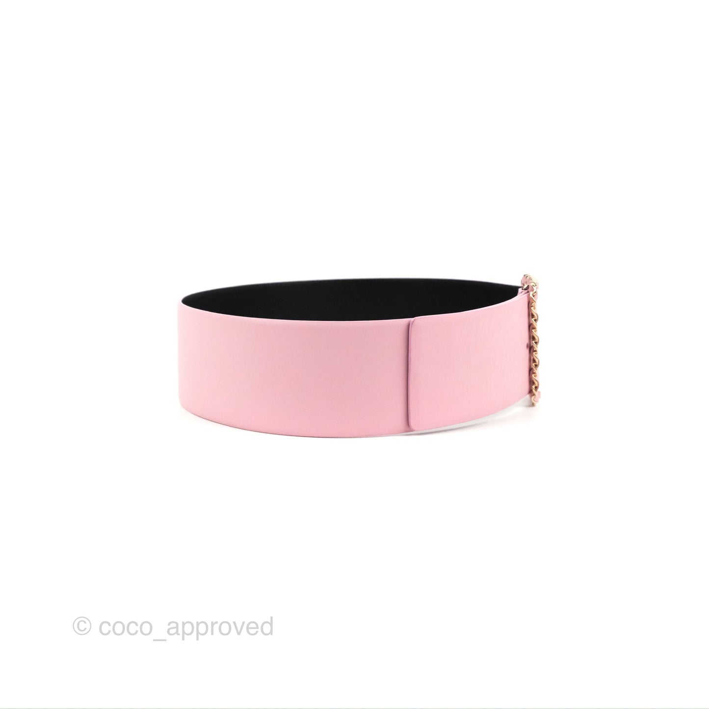Chanel Woven Chain Buckle Belt Pink 19C