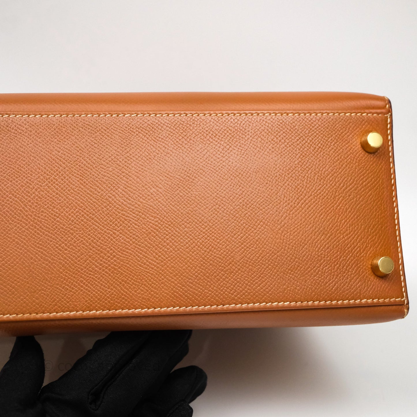 Hermès Kelly 28 Sellier Gold Courchevel Gold Hardware