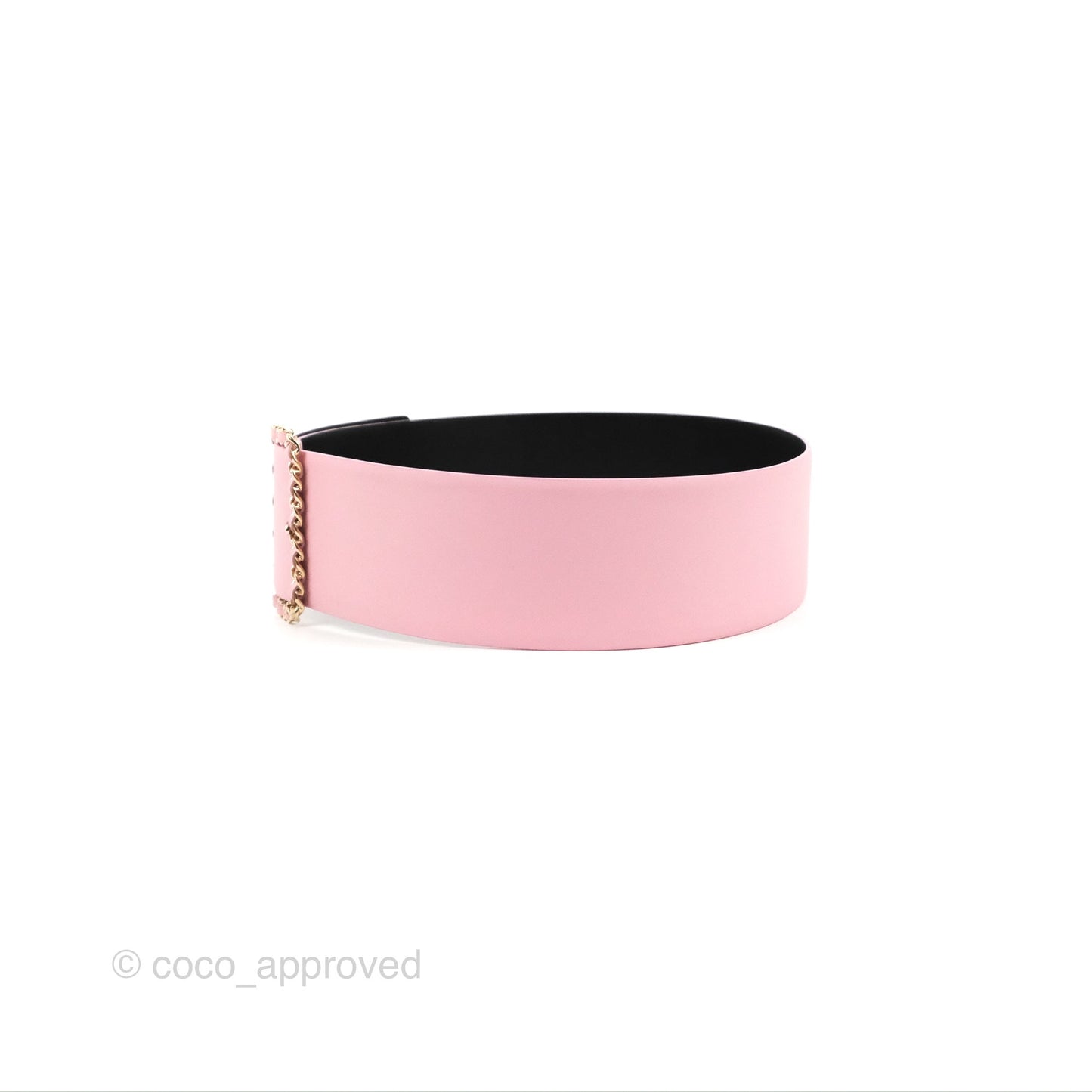 Chanel Woven Chain Buckle Belt Pink 19C