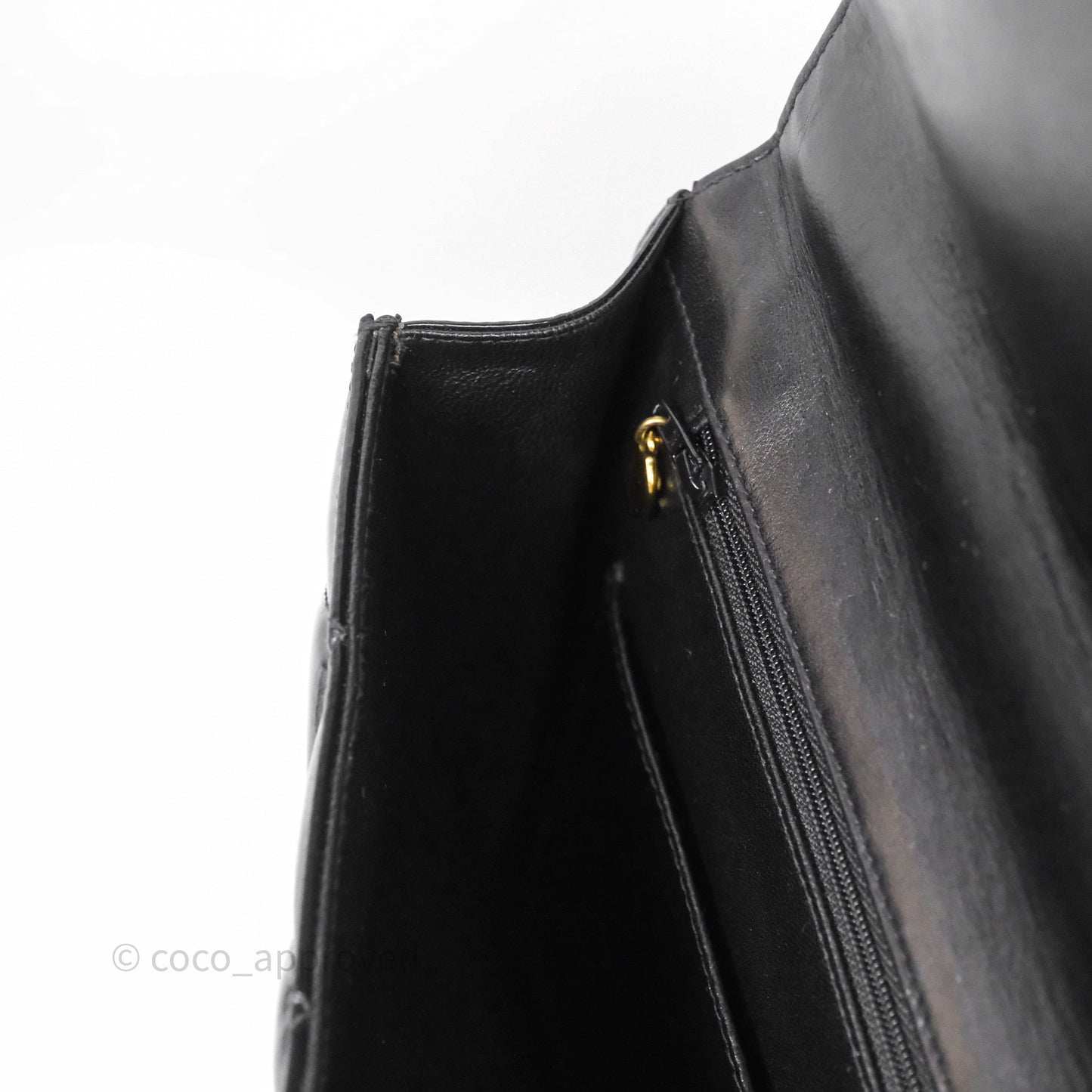 Chanel Vintage Black Patent Handbag 24K Gold Hardware