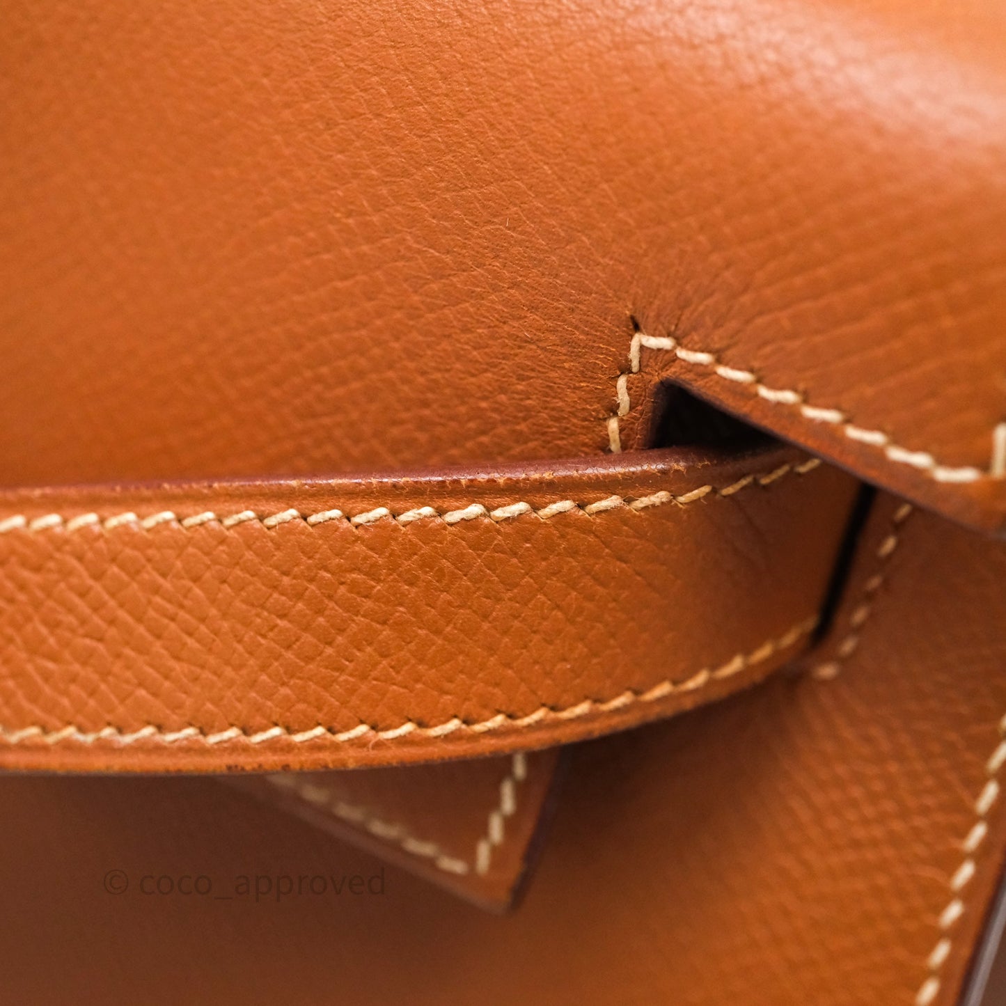 Hermès Kelly 28 Sellier Gold Courchevel Gold Hardware