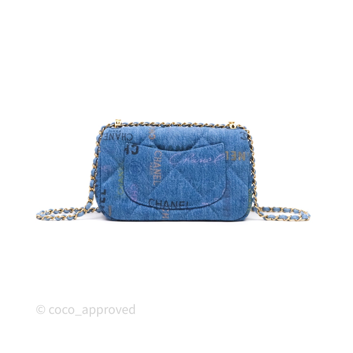 Chanel Quilted Small Denim Mood Flap Blue Multicolor