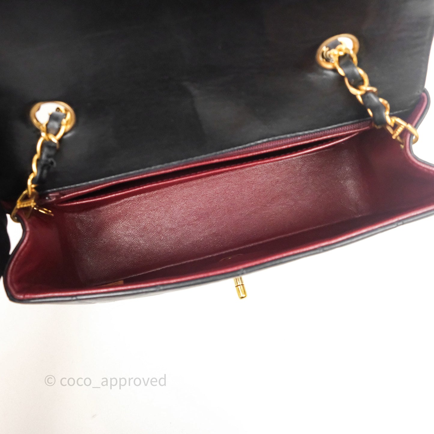 Chanel Vintage Quilted Small Classic Diana Flap Bag Black Lambskin 24K Gold Hardware