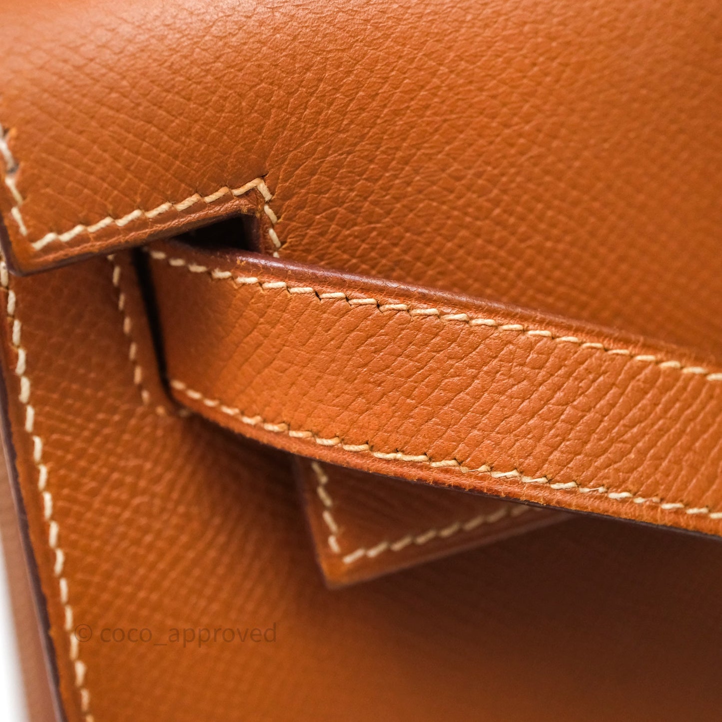 Hermès Kelly 28 Sellier Gold Courchevel Gold Hardware