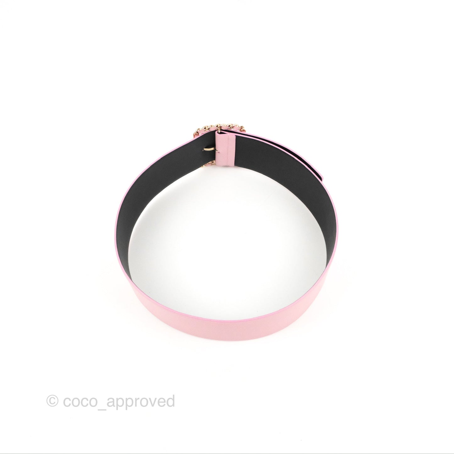 Chanel Woven Chain Buckle Belt Pink 19C