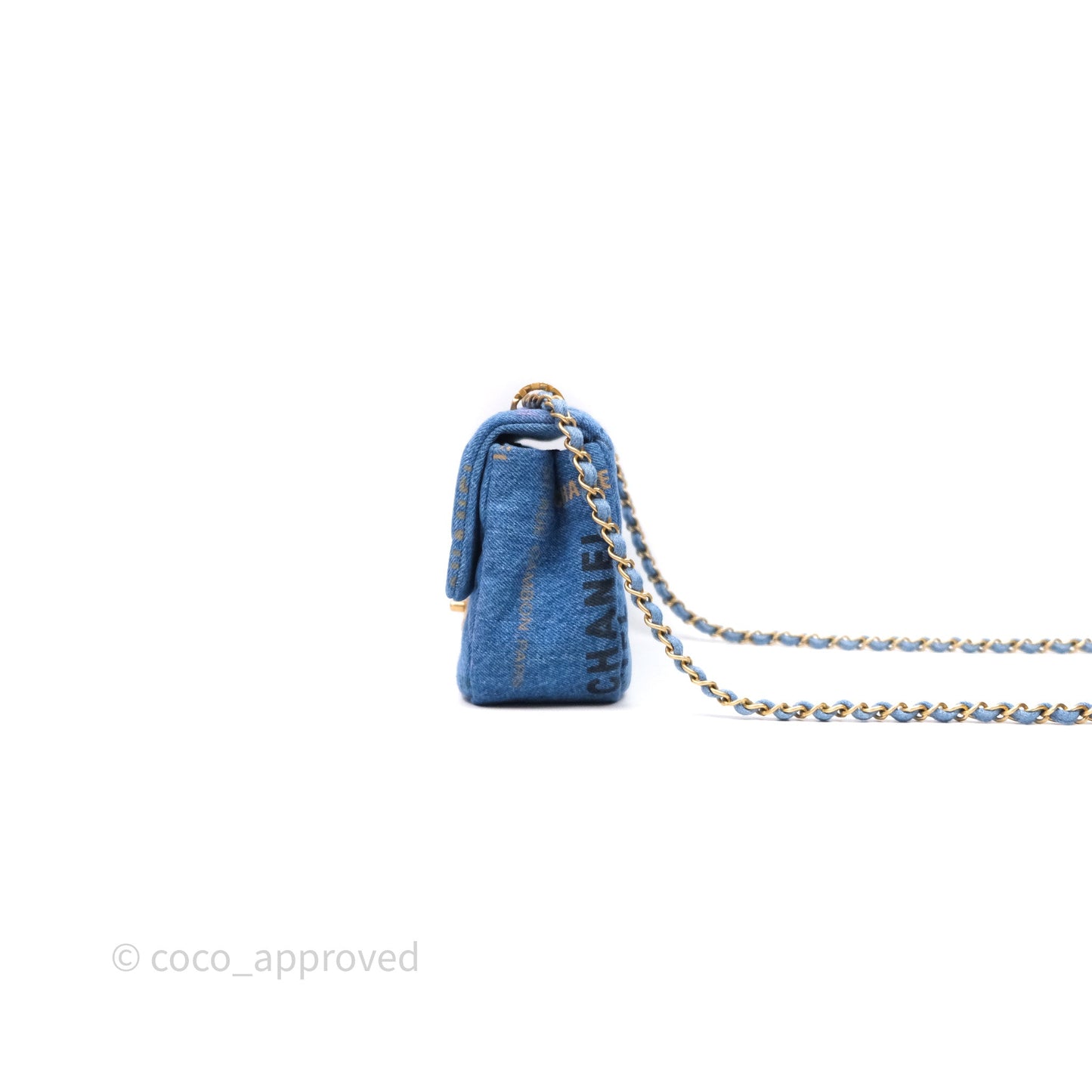 Chanel Quilted Small Denim Mood Flap Blue Multicolor
