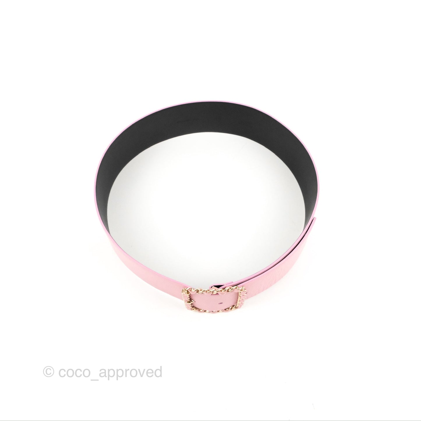 Chanel Woven Chain Buckle Belt Pink 19C