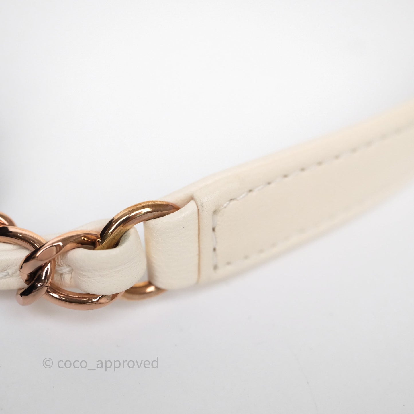 Chanel Small Trendy CC Ivory White Lambskin Rose Gold Hardware