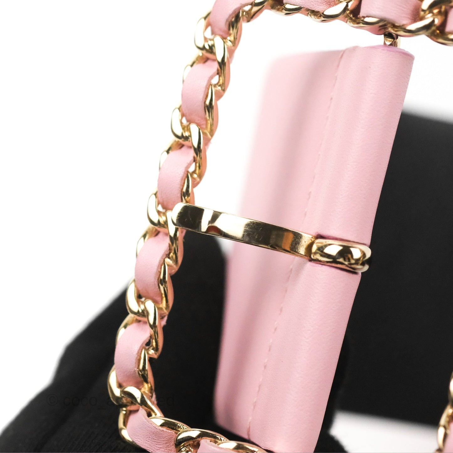 Chanel Woven Chain Buckle Belt Pink 19C