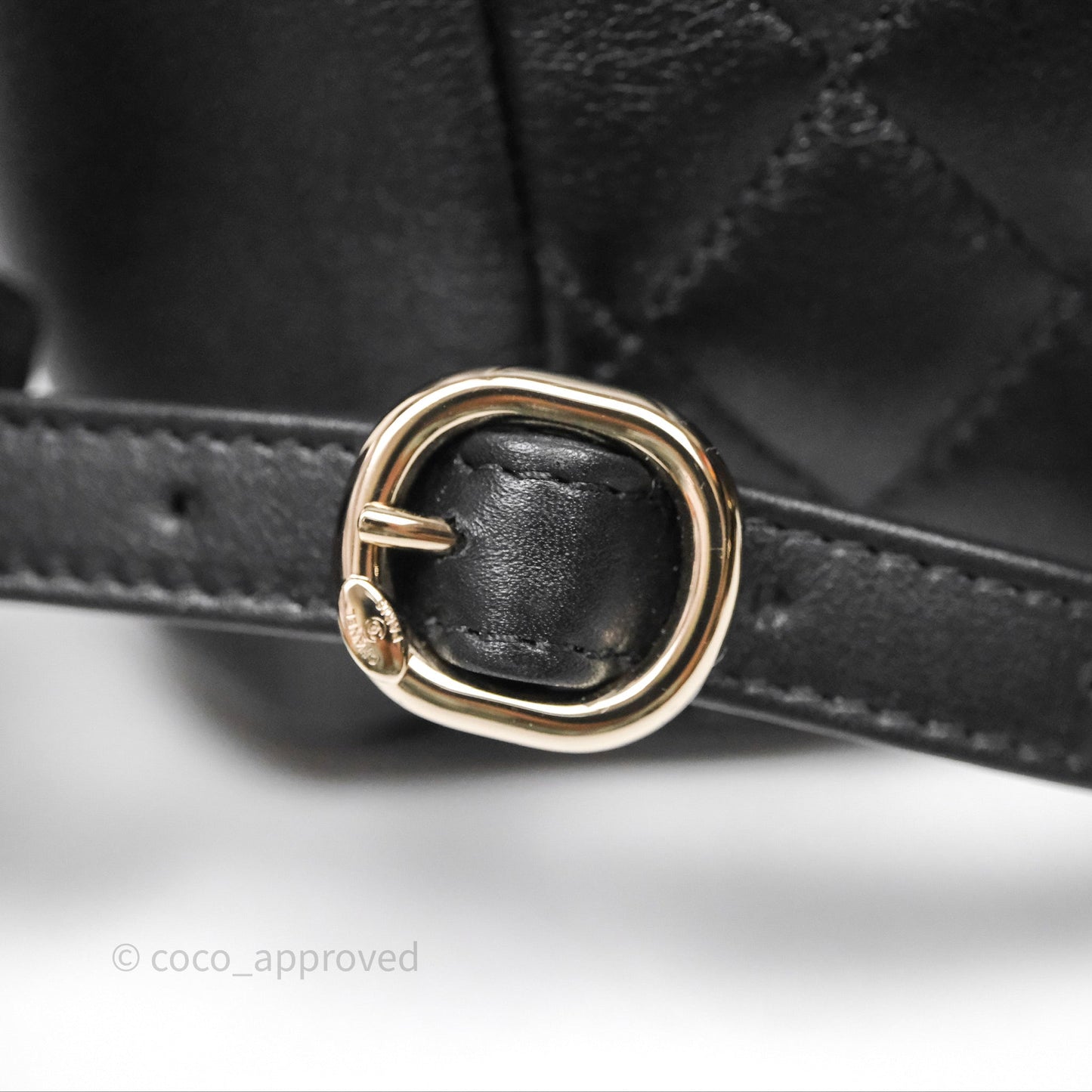 Chanel Quilted Large Duma Drawstring Backpack Black Calfskin