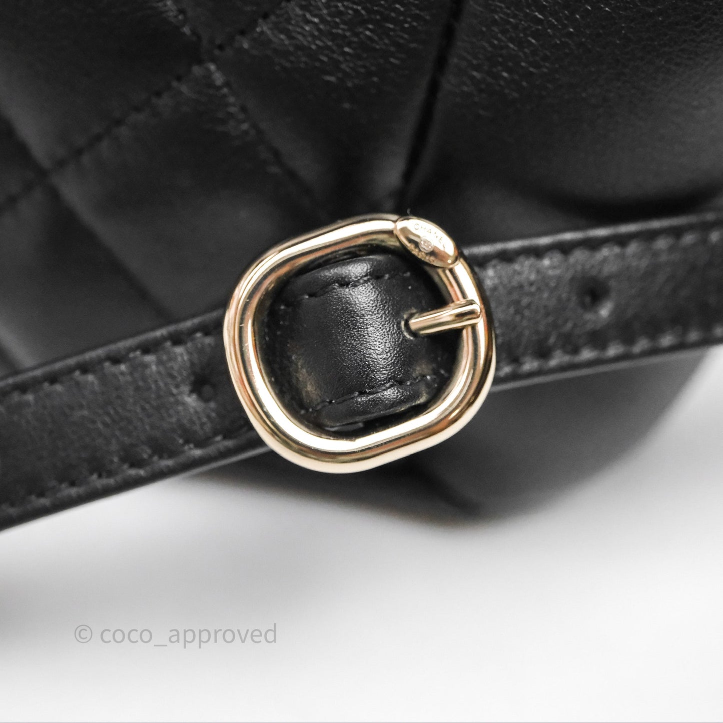 Chanel Quilted Large Duma Drawstring Backpack Black Calfskin