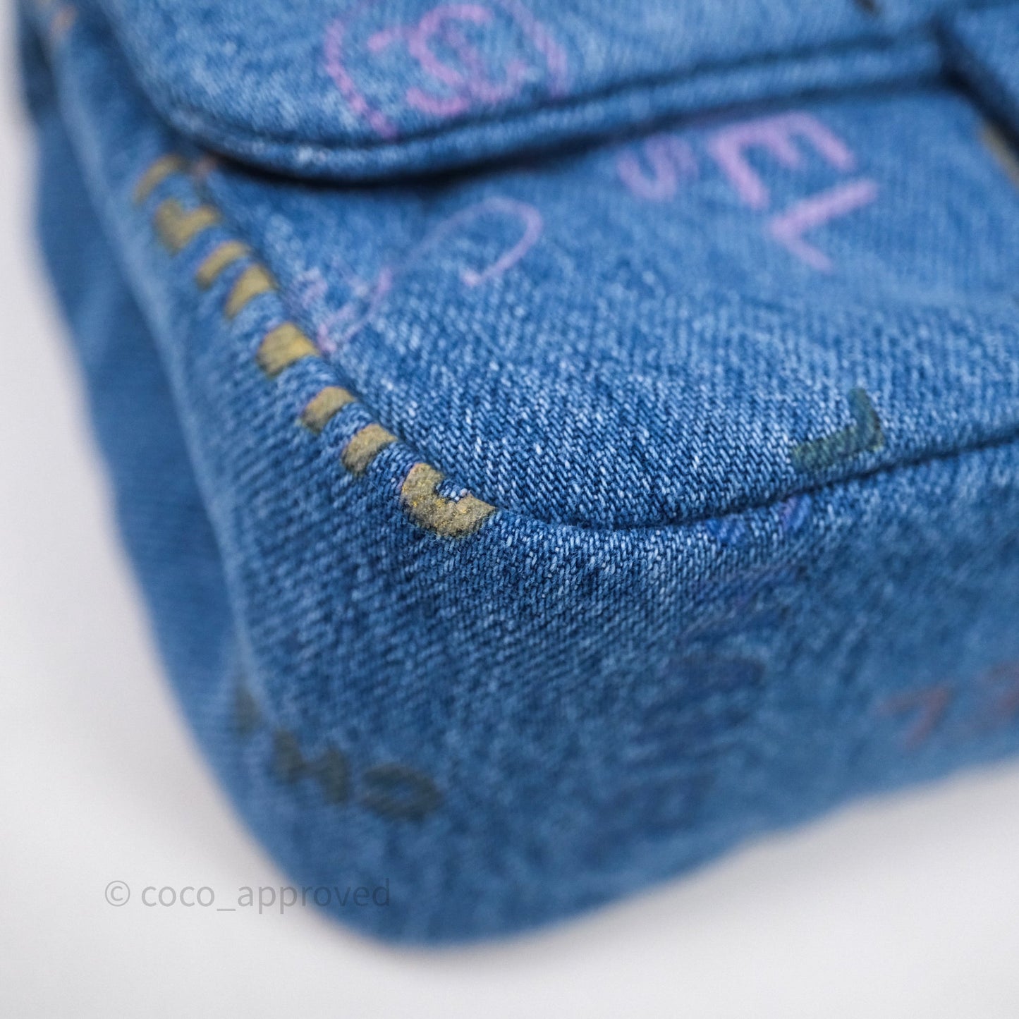 Chanel Quilted Small Denim Mood Flap Blue Multicolor