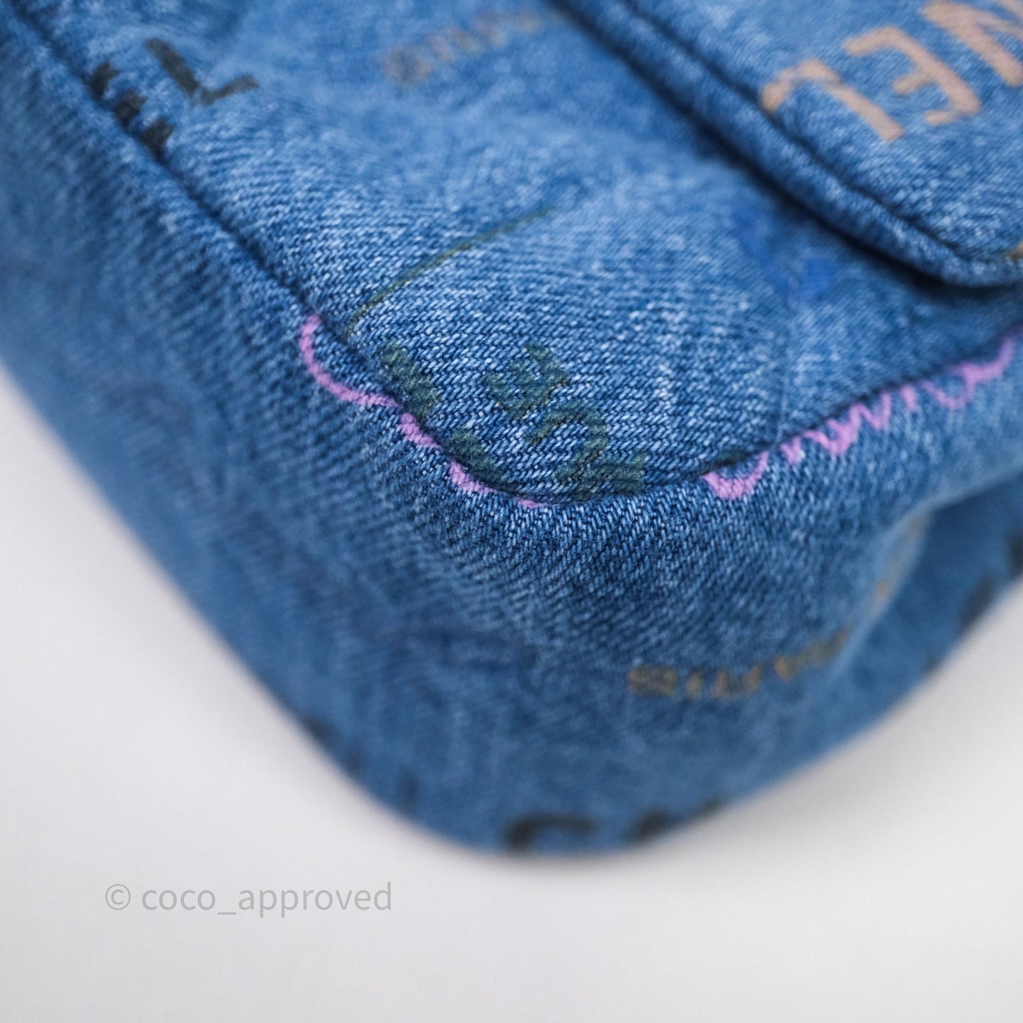 Chanel Quilted Small Denim Mood Flap Blue Multicolor