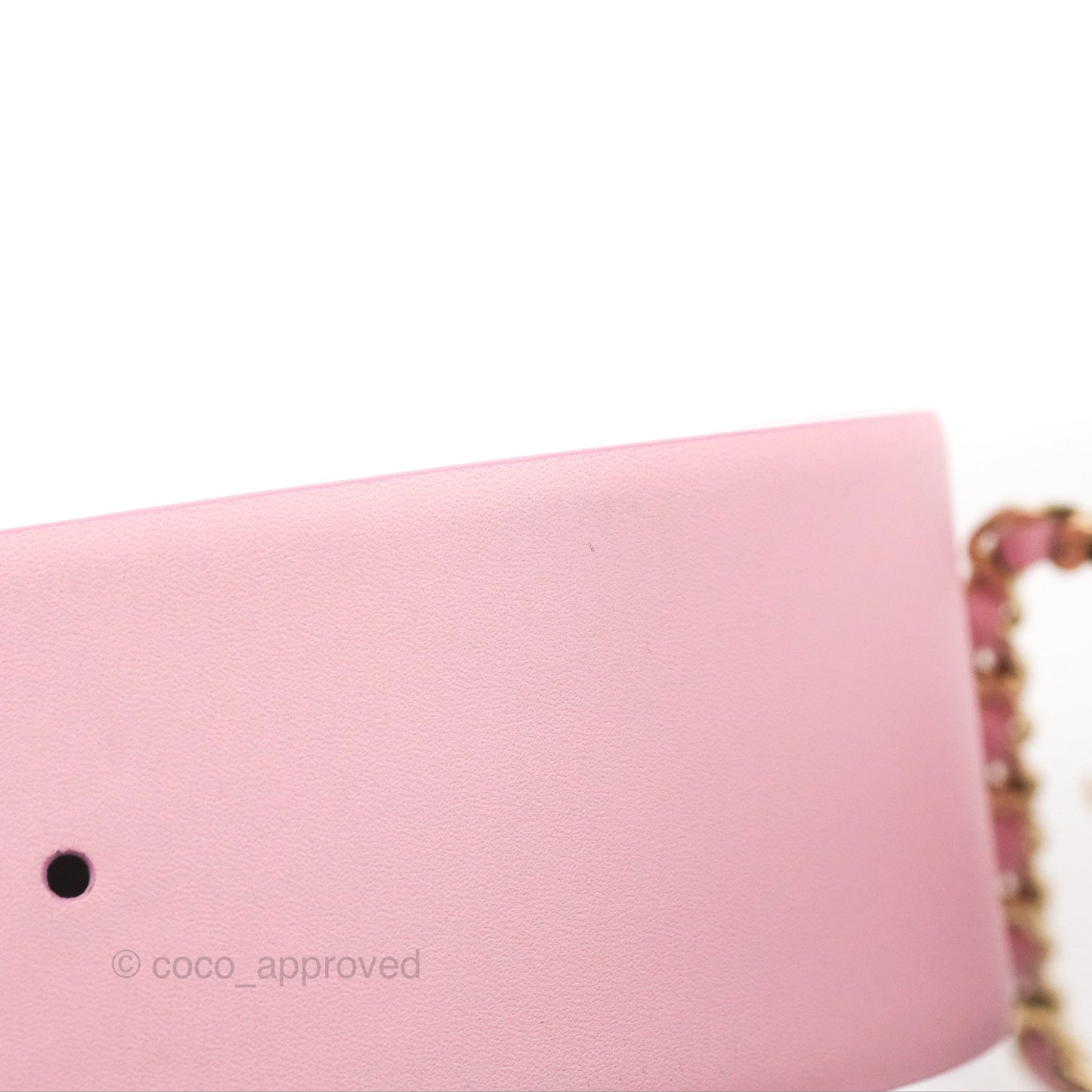 Chanel Woven Chain Buckle Belt Pink 19C