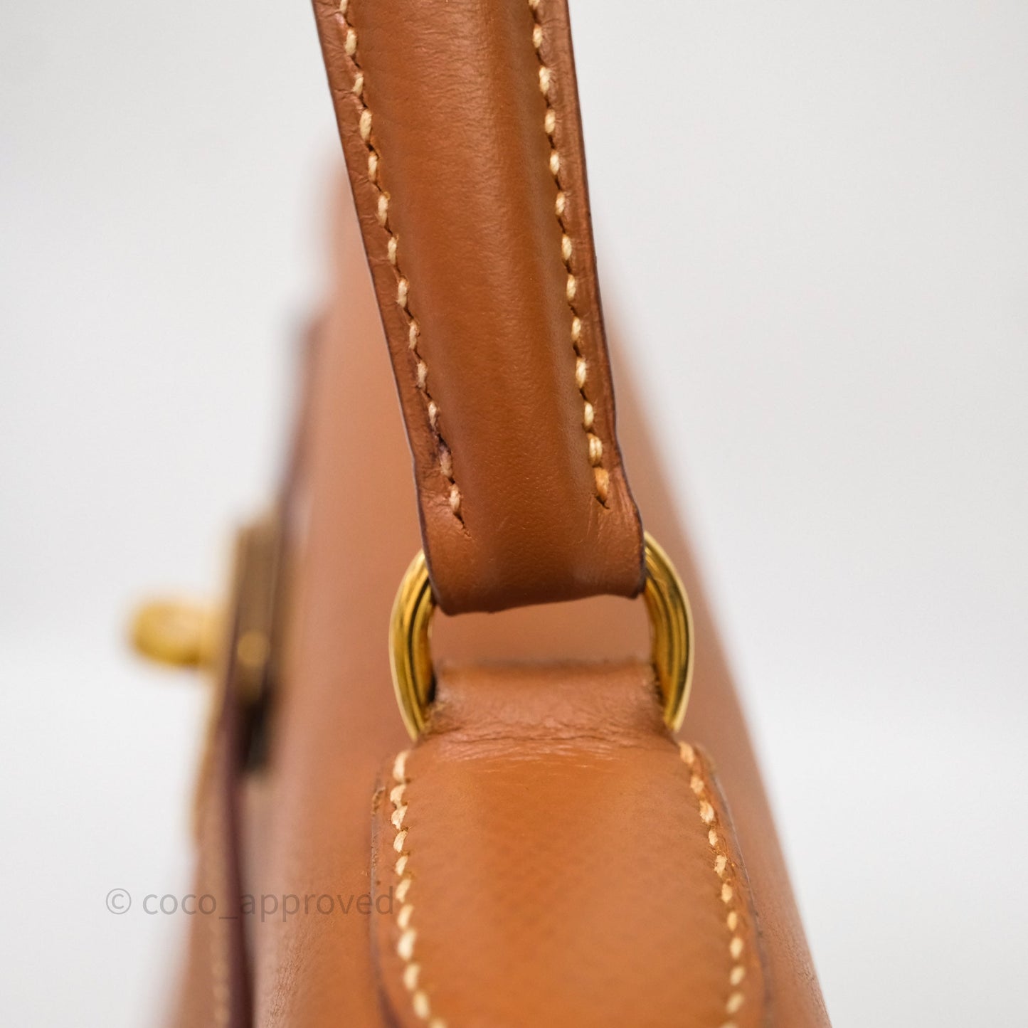 Hermès Kelly 28 Sellier Gold Courchevel Gold Hardware