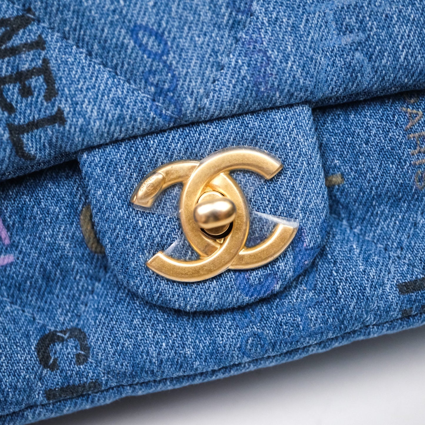 Chanel Quilted Small Denim Mood Flap Blue Multicolor