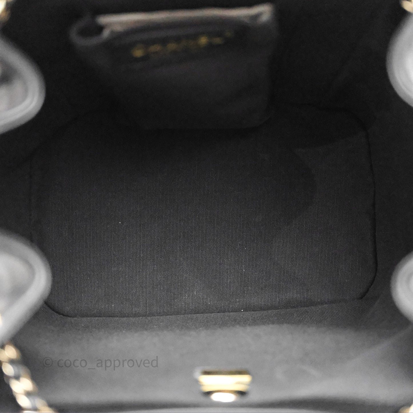 Chanel Quilted Large Duma Drawstring Backpack Black Calfskin
