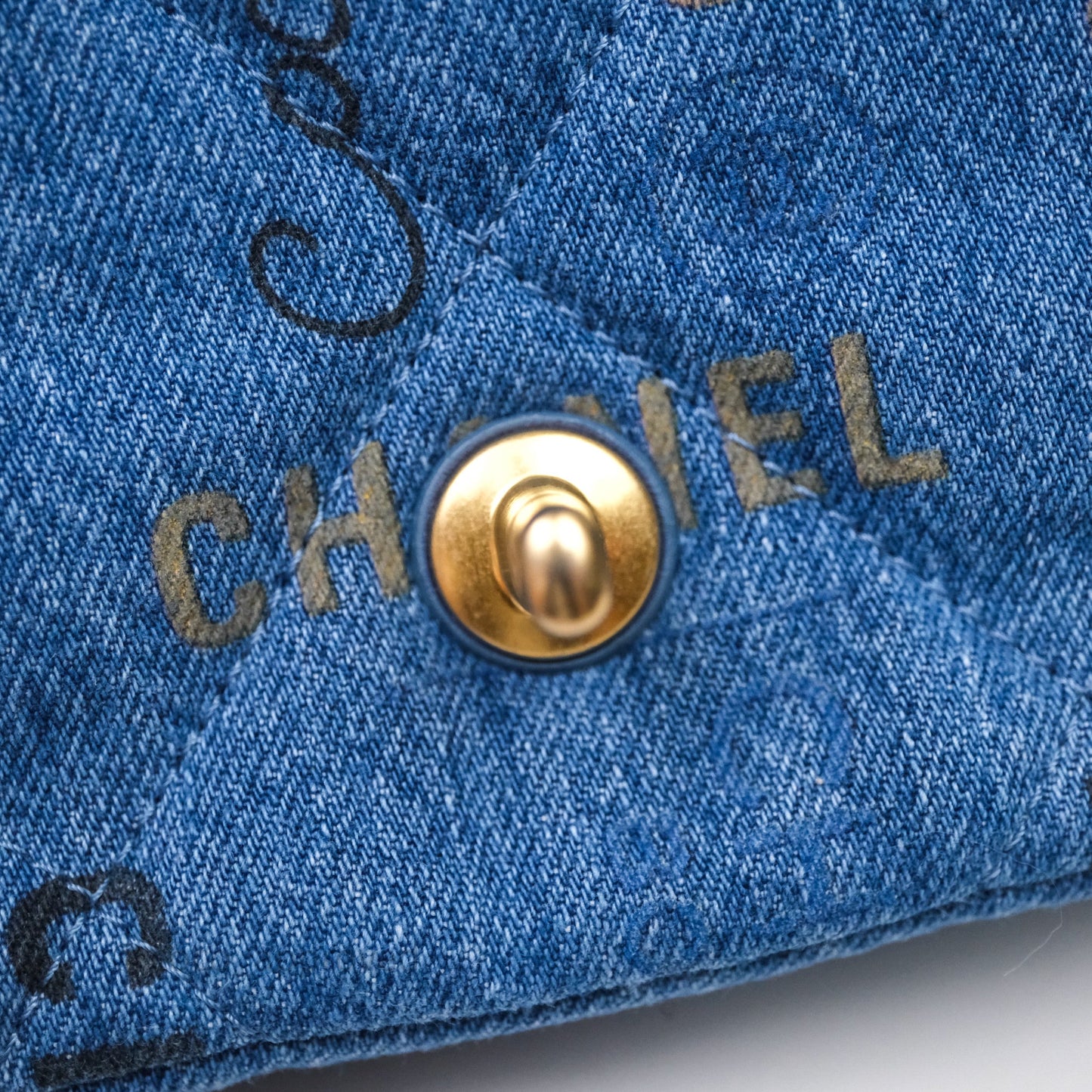 Chanel Quilted Small Denim Mood Flap Blue Multicolor