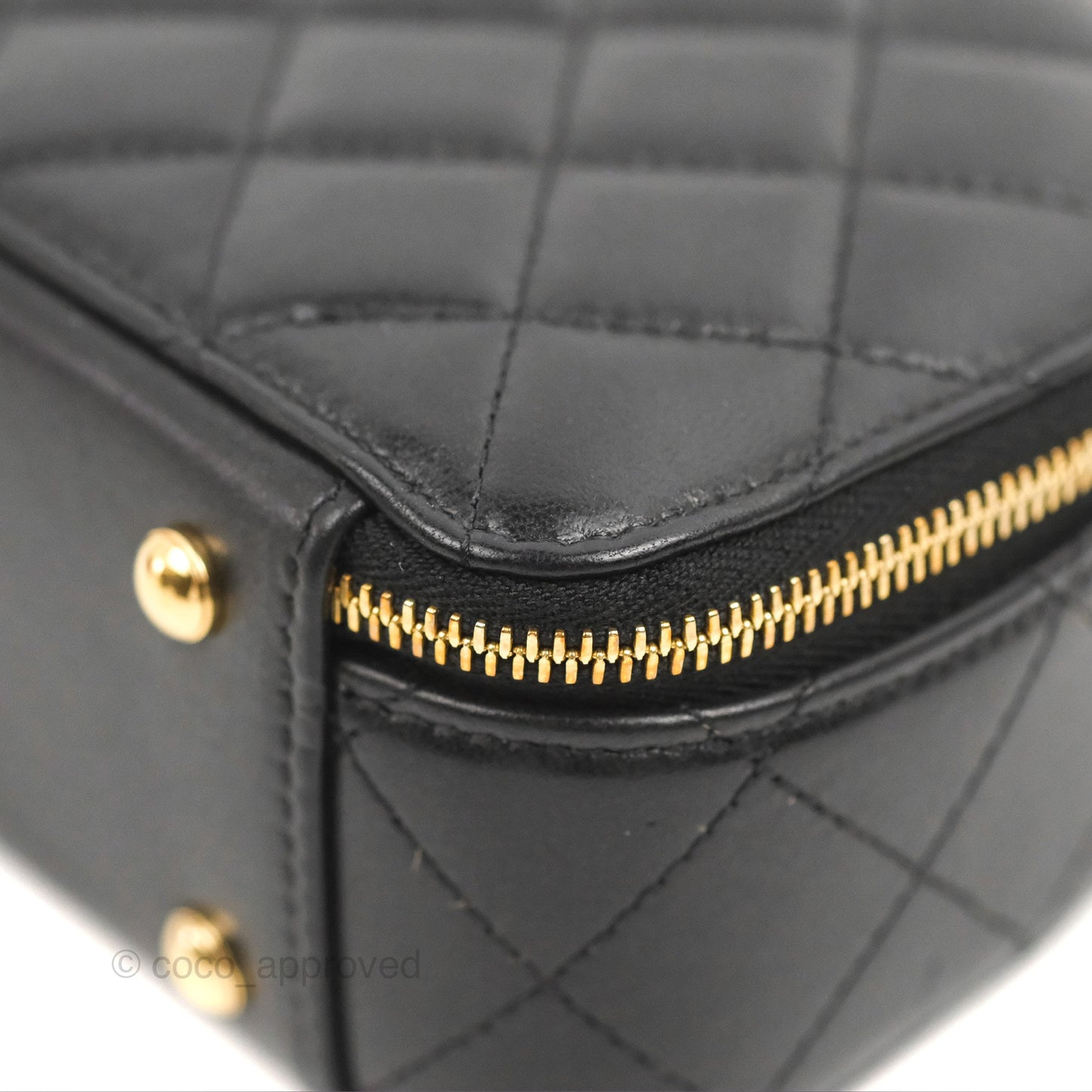 Chanel Small Clutch With Chain Black Lambskin Gold Hardware 23C