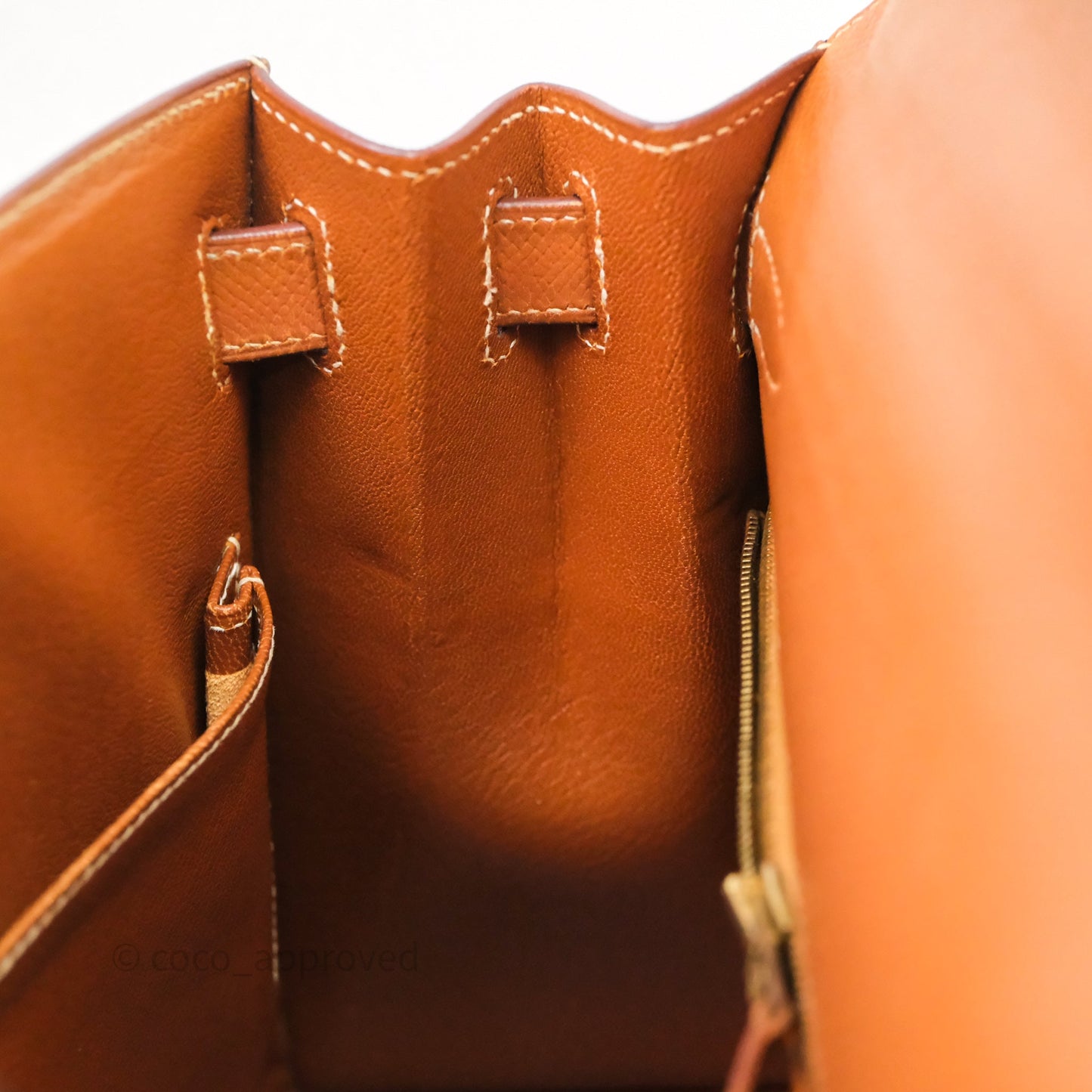 Hermès Kelly 28 Sellier Gold Courchevel Gold Hardware