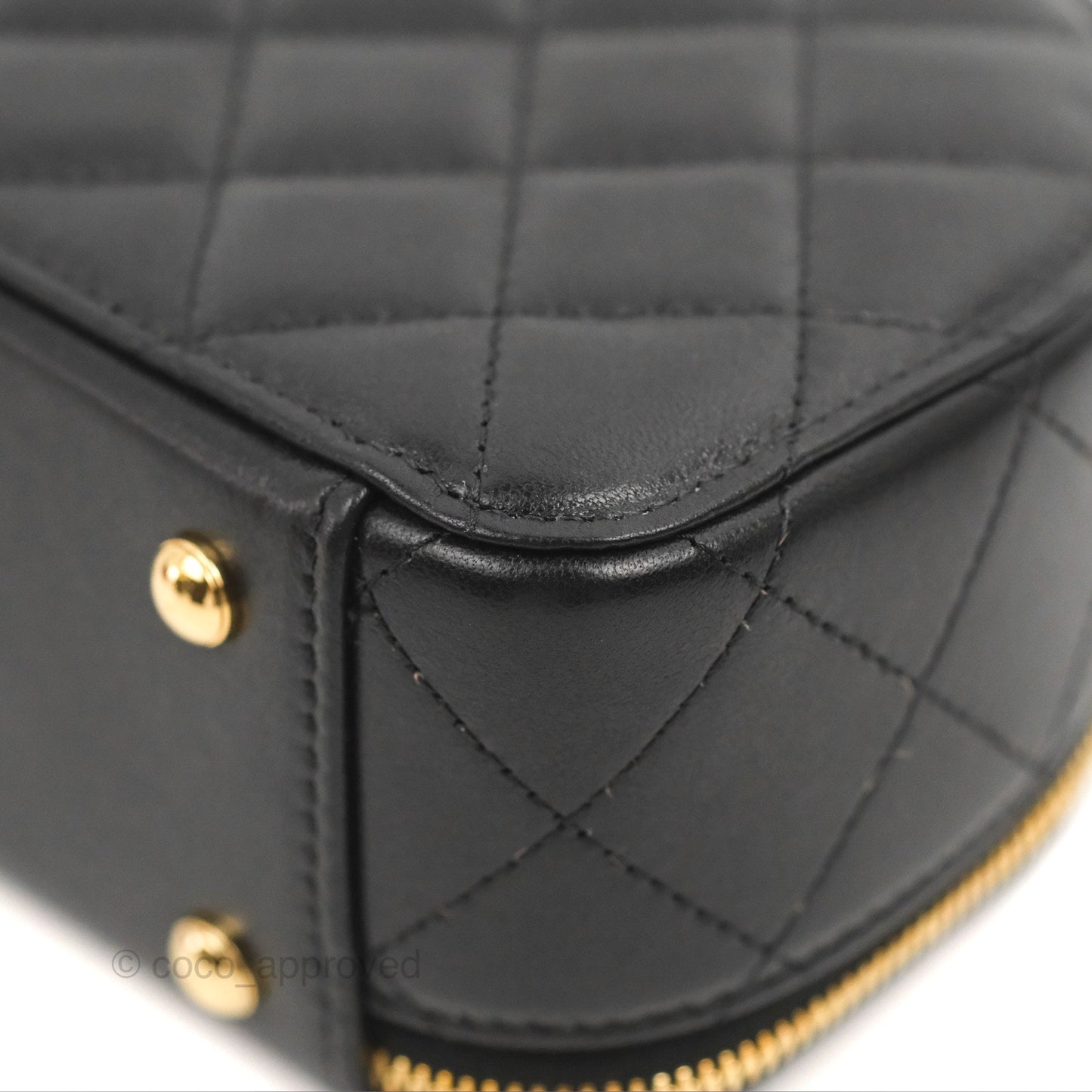Chanel Small Clutch With Chain Black Lambskin Gold Hardware 23C
