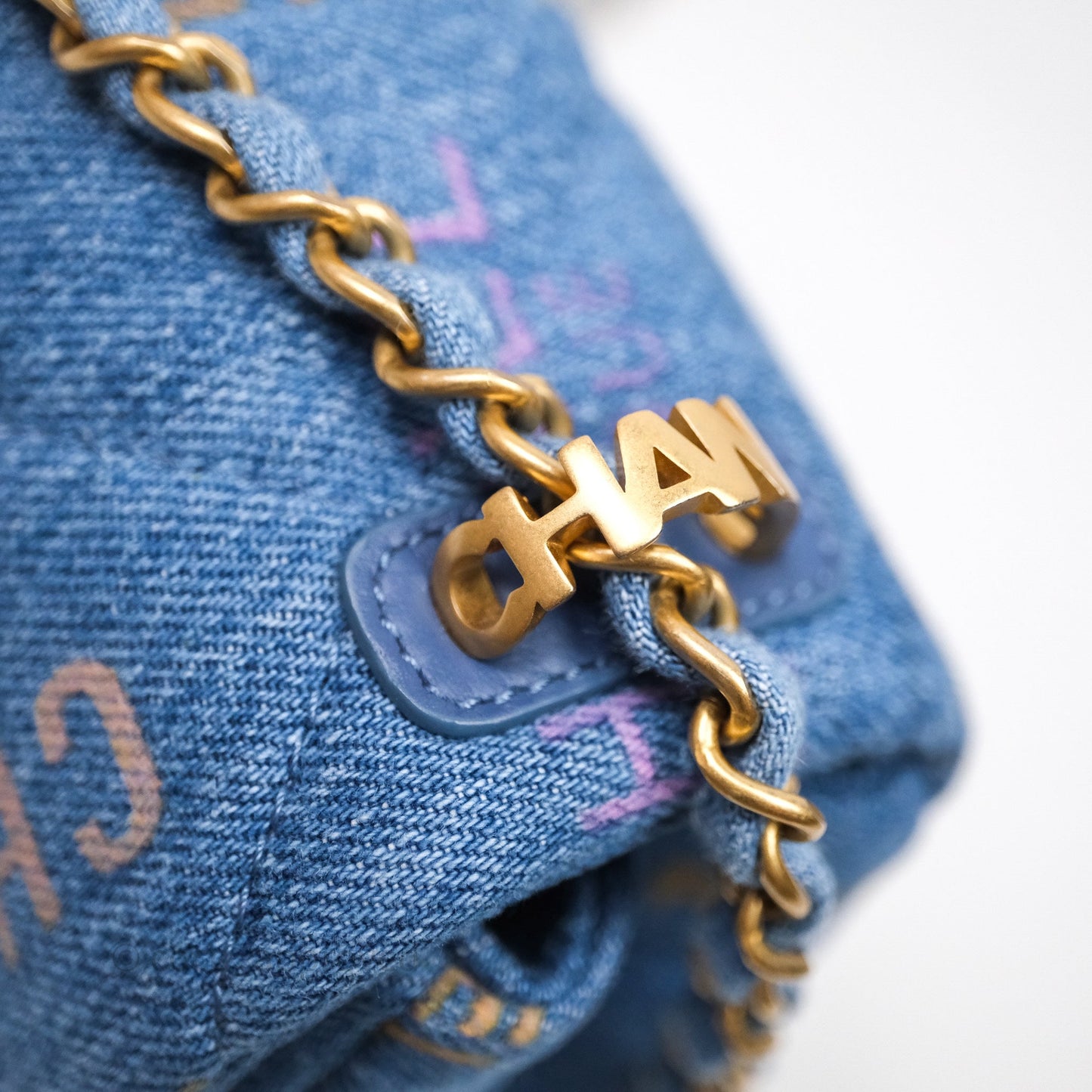 Chanel Quilted Small Denim Mood Flap Blue Multicolor