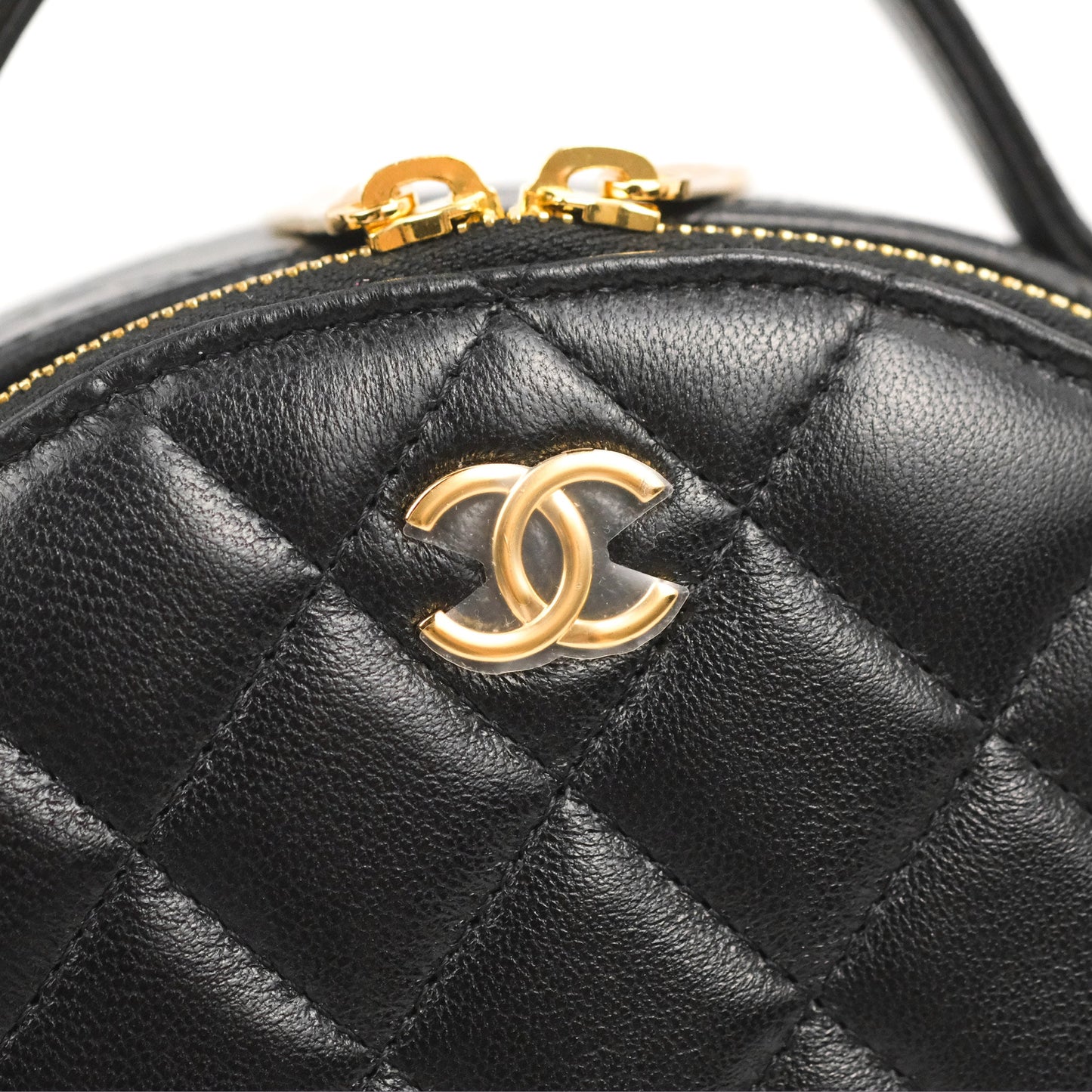 Chanel Small Clutch With Chain Black Lambskin Gold Hardware 23C