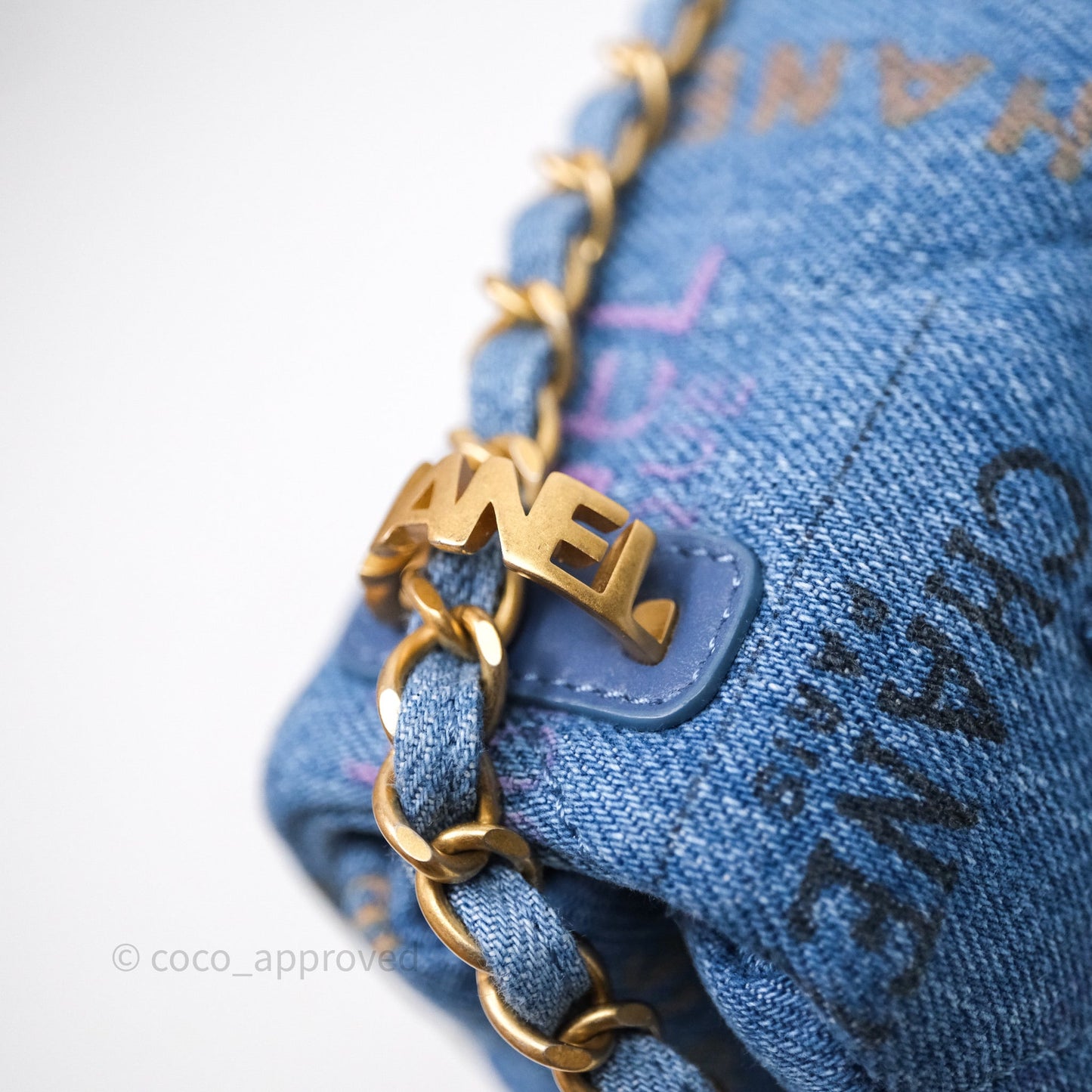 Chanel Quilted Small Denim Mood Flap Blue Multicolor