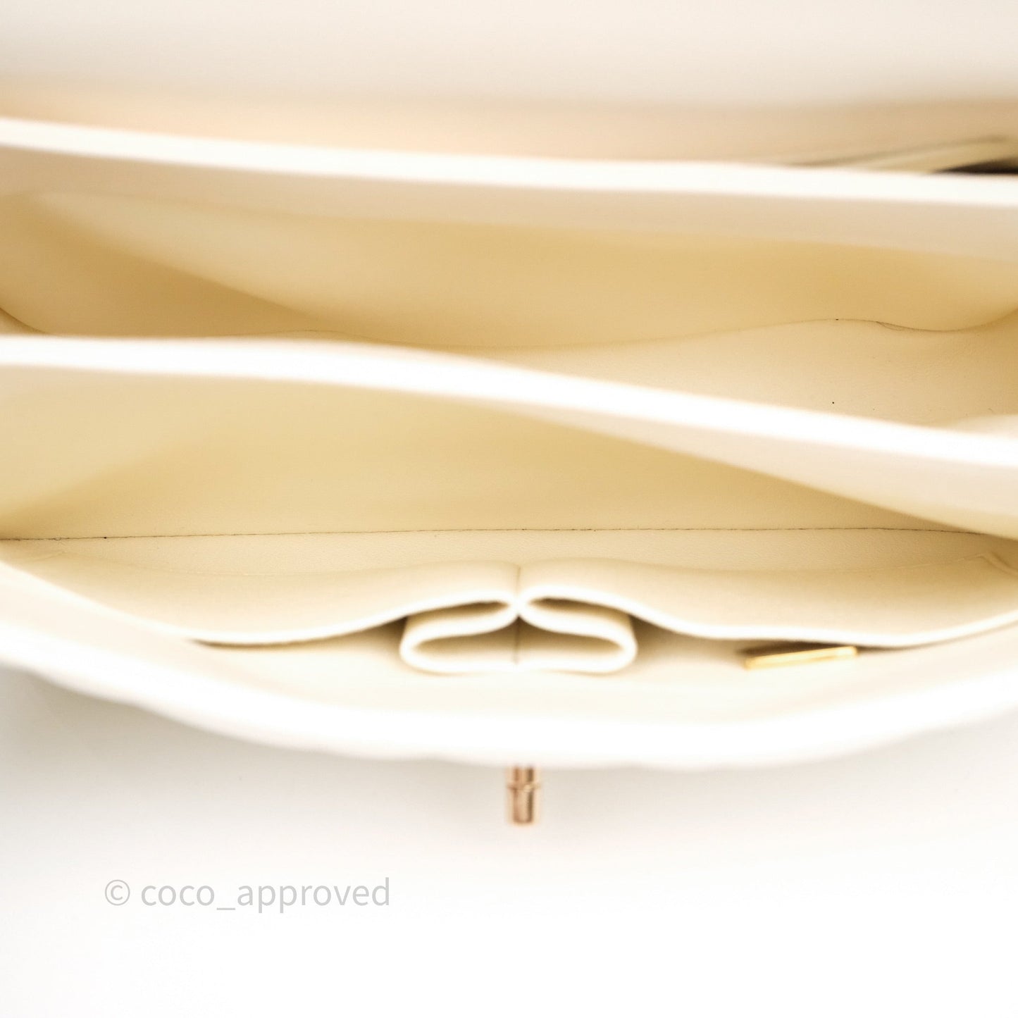 Chanel Small Trendy CC Ivory White Lambskin Rose Gold Hardware
