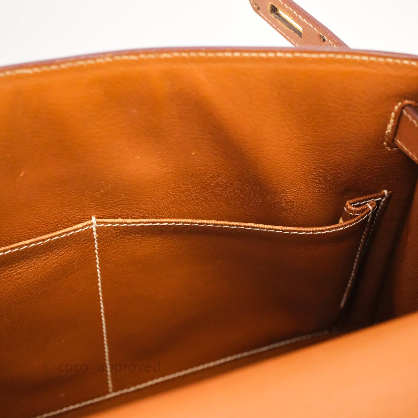 Hermès Kelly 28 Sellier Gold Courchevel Gold Hardware