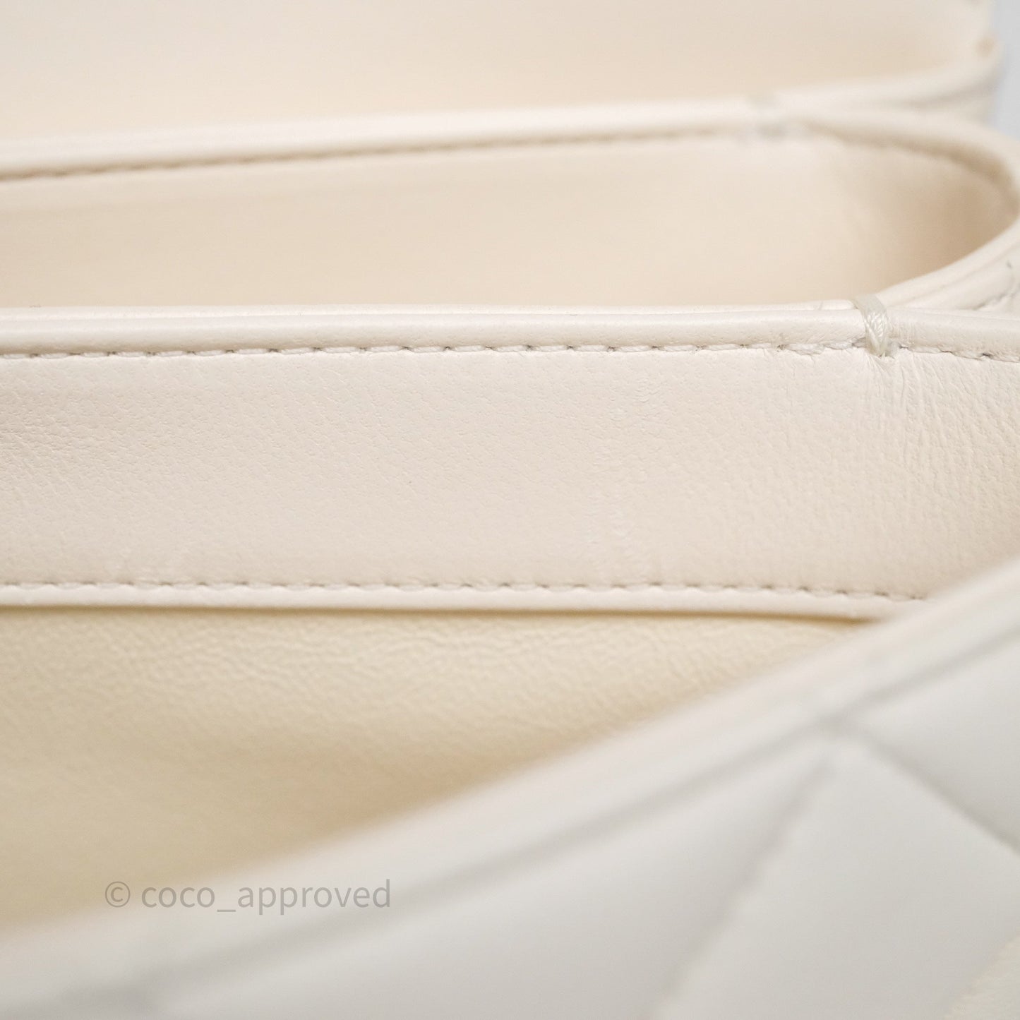 Chanel Small Trendy CC Ivory White Lambskin Rose Gold Hardware