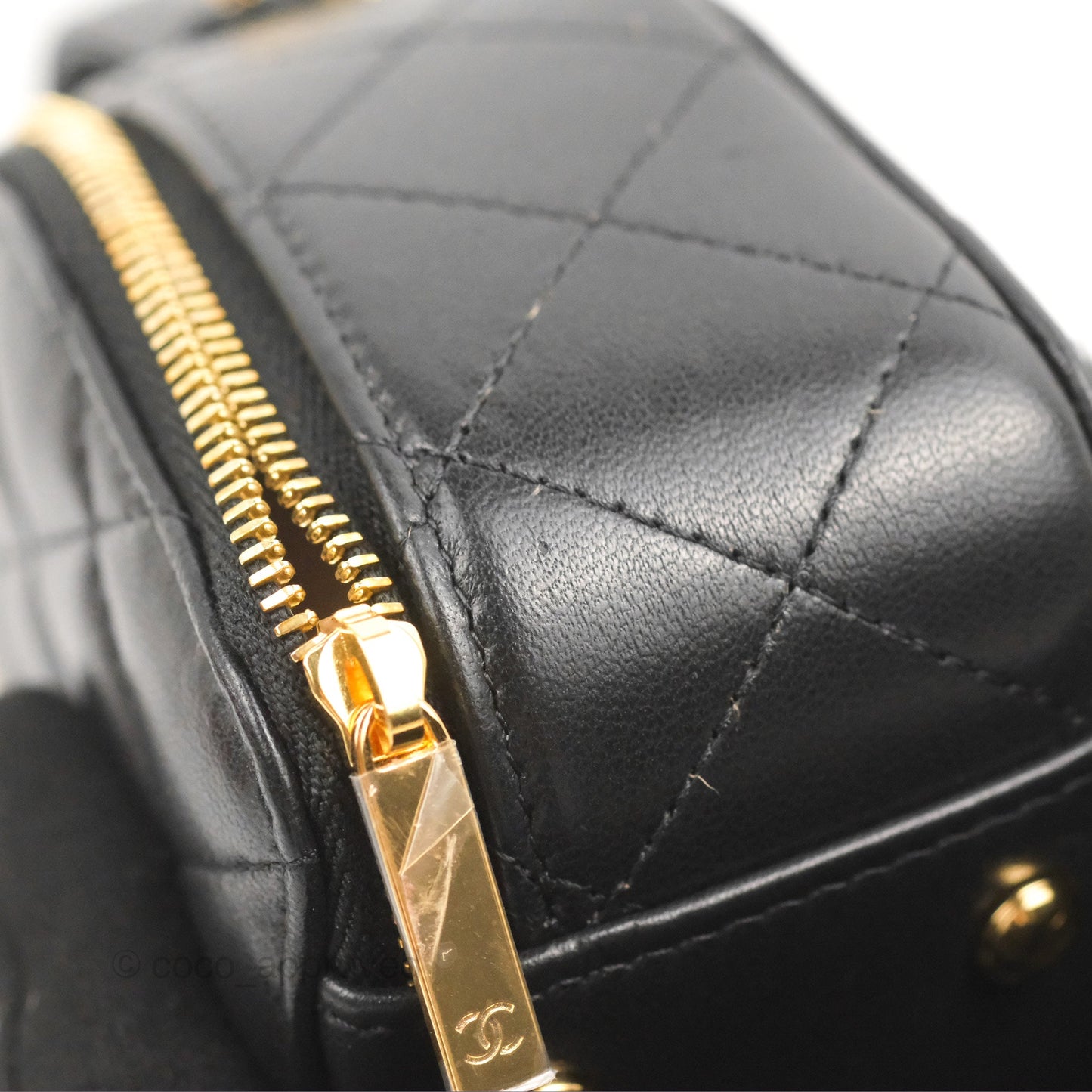Chanel Small Clutch With Chain Black Lambskin Gold Hardware 23C