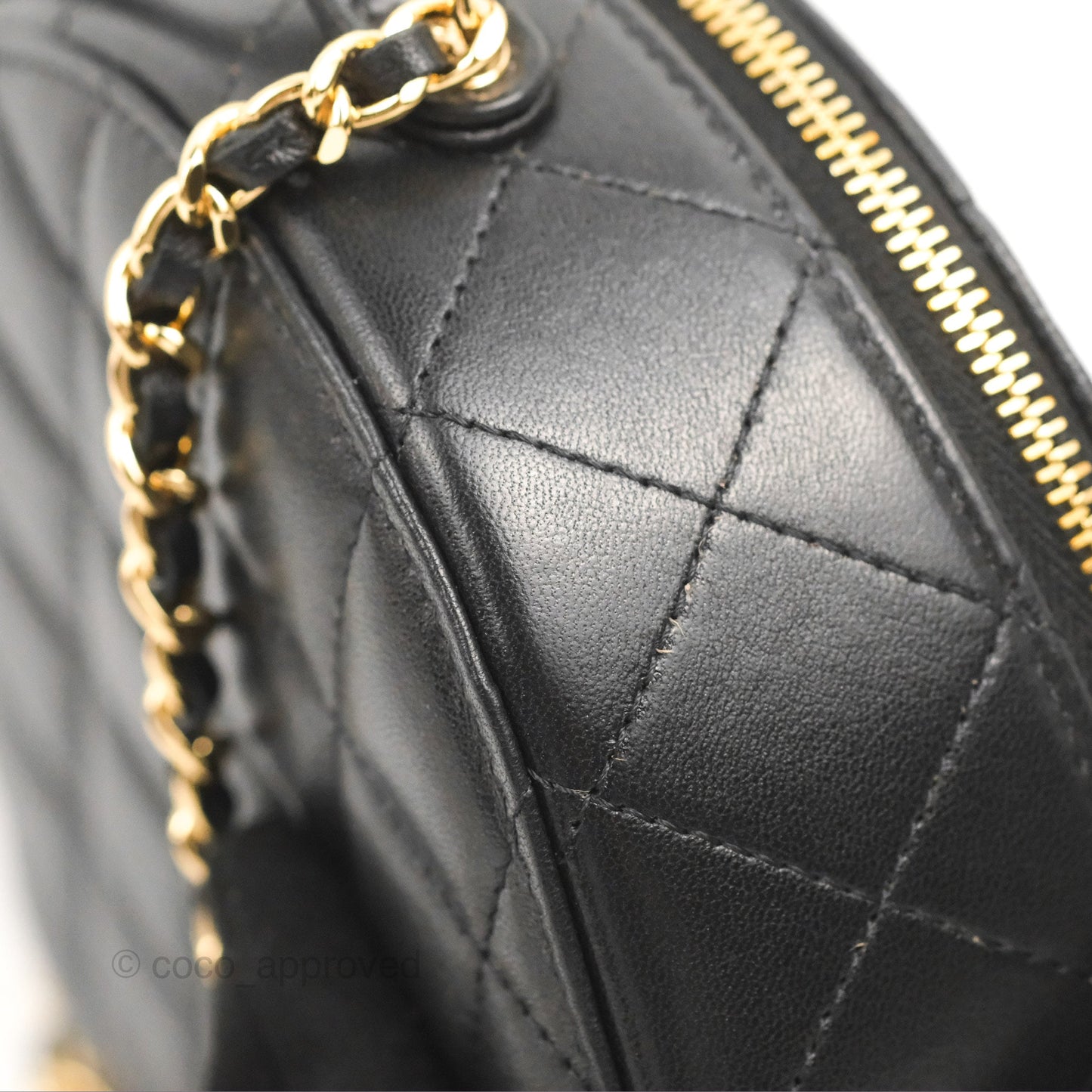 Chanel Small Clutch With Chain Black Lambskin Gold Hardware 23C