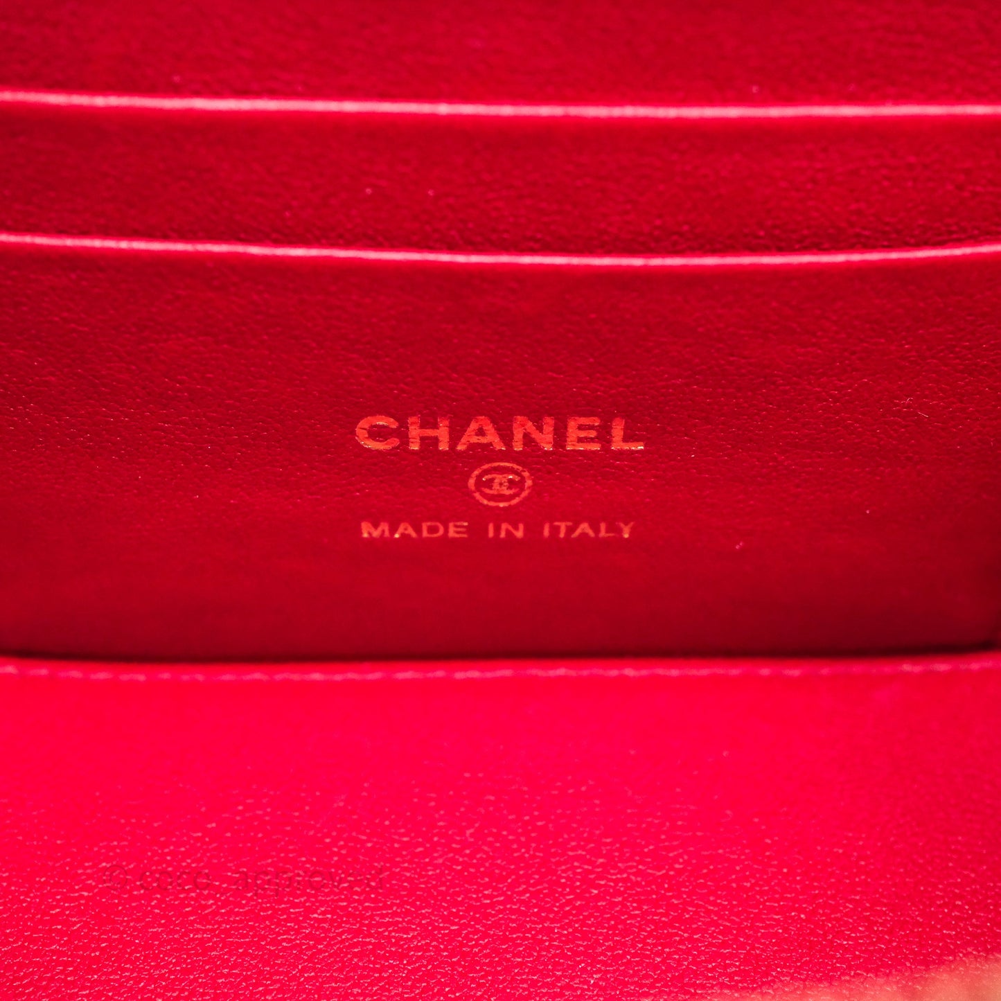 Chanel Logo Top Handle Vanity Rectangular Red Light Gold Hardware