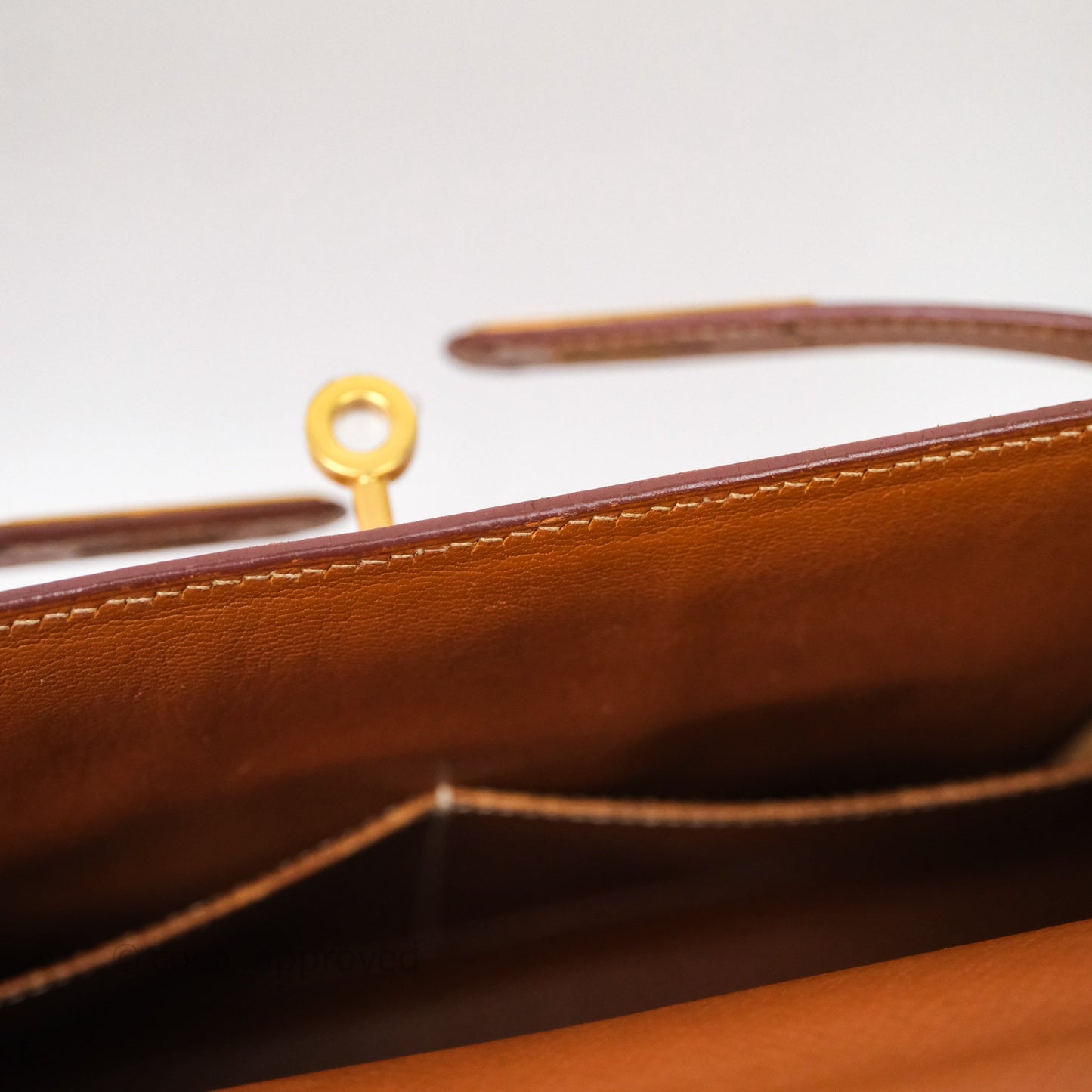 Hermès Kelly 28 Sellier Gold Courchevel Gold Hardware