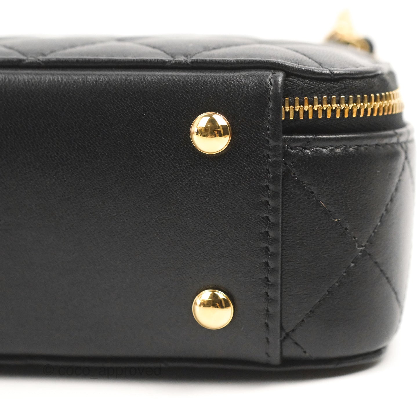 Chanel Small Clutch With Chain Black Lambskin Gold Hardware 23C