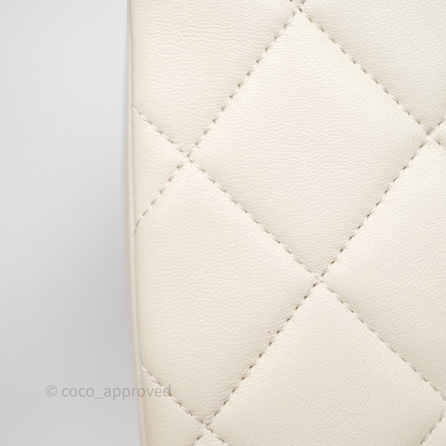 Chanel Small Trendy CC Ivory White Lambskin Rose Gold Hardware