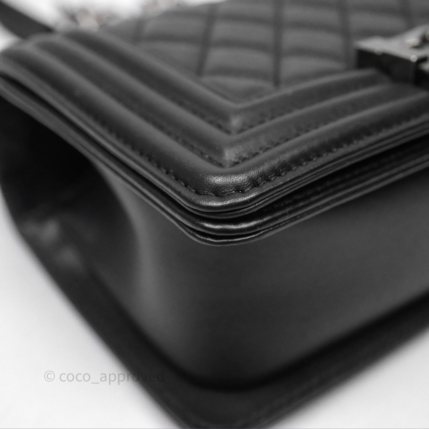 Chanel Small Boy Black Lambskin Ruthenium Hardware