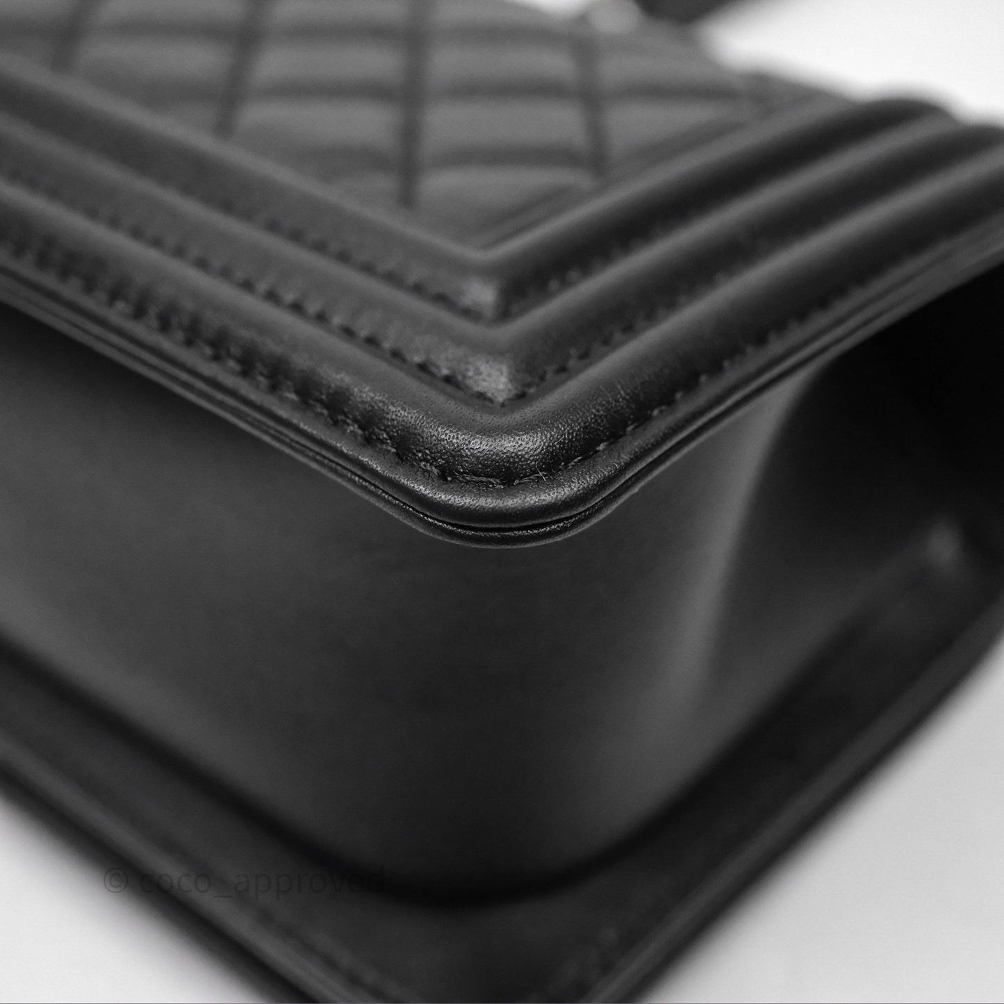 Chanel Small Boy Black Lambskin Ruthenium Hardware