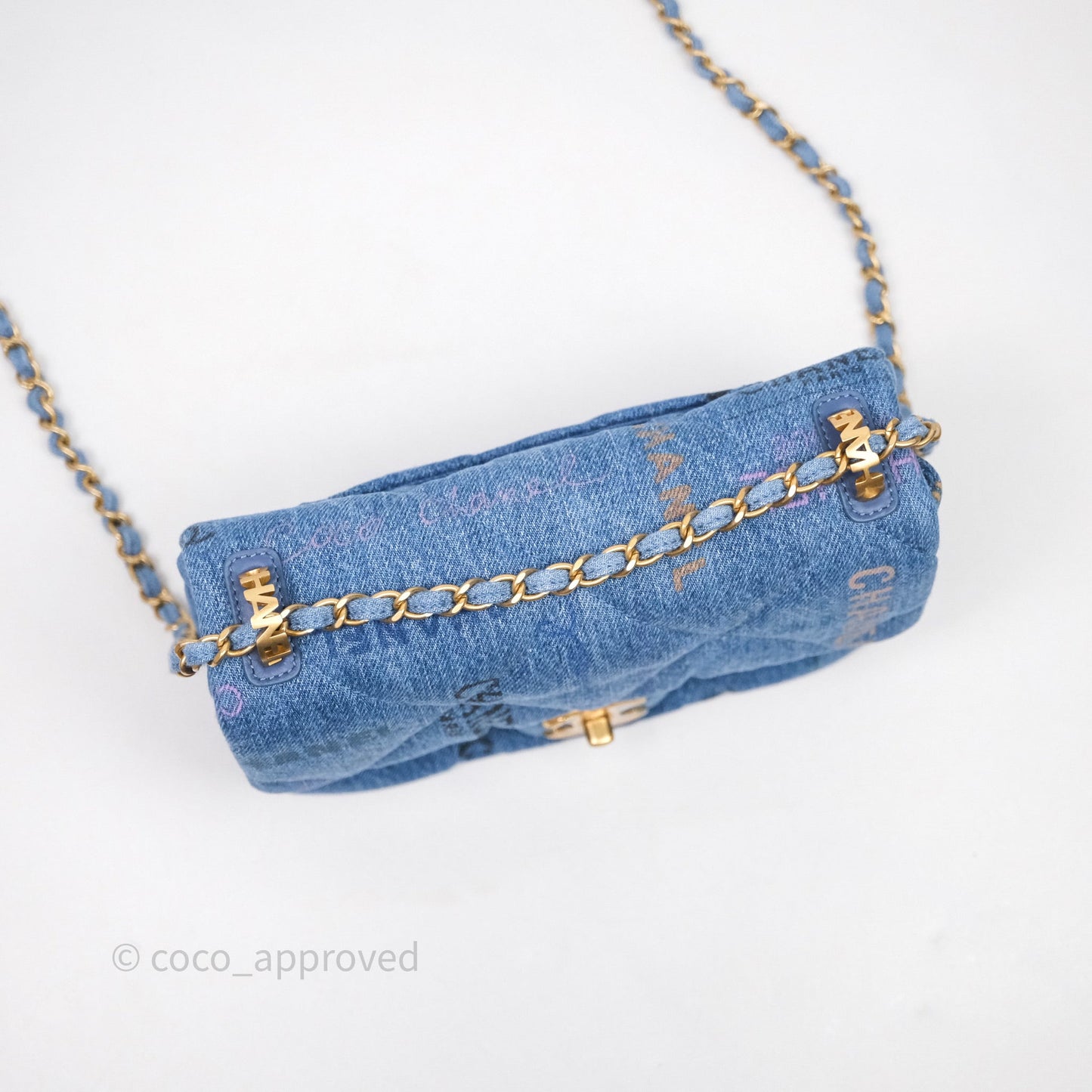 Chanel Quilted Small Denim Mood Flap Blue Multicolor