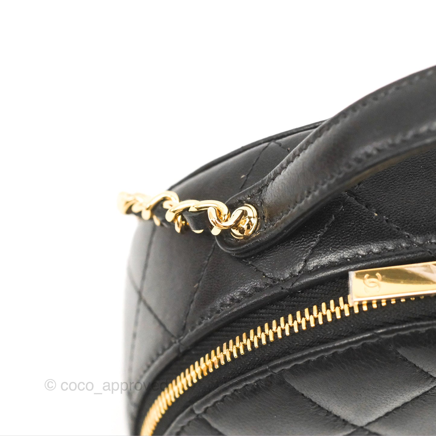 Chanel Small Clutch With Chain Black Lambskin Gold Hardware 23C