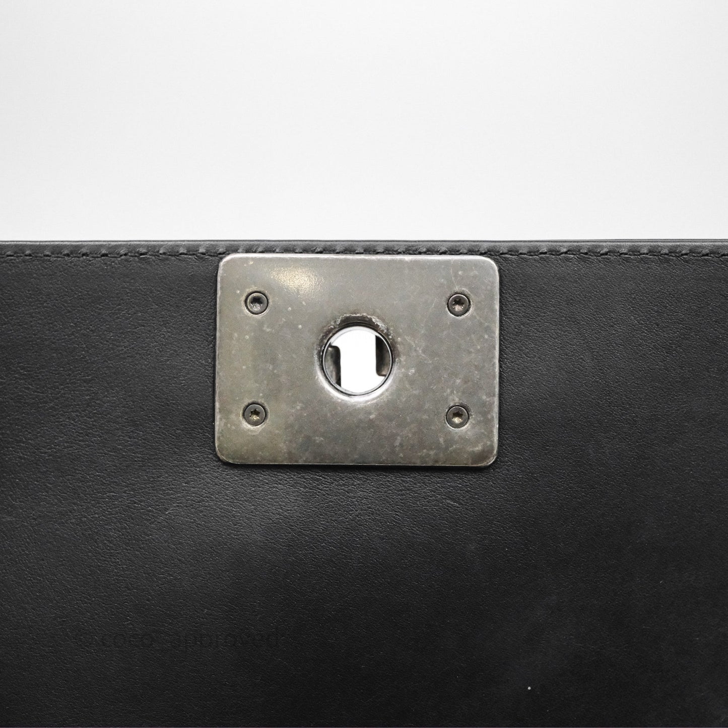 Chanel Small Boy Black Lambskin Ruthenium Hardware