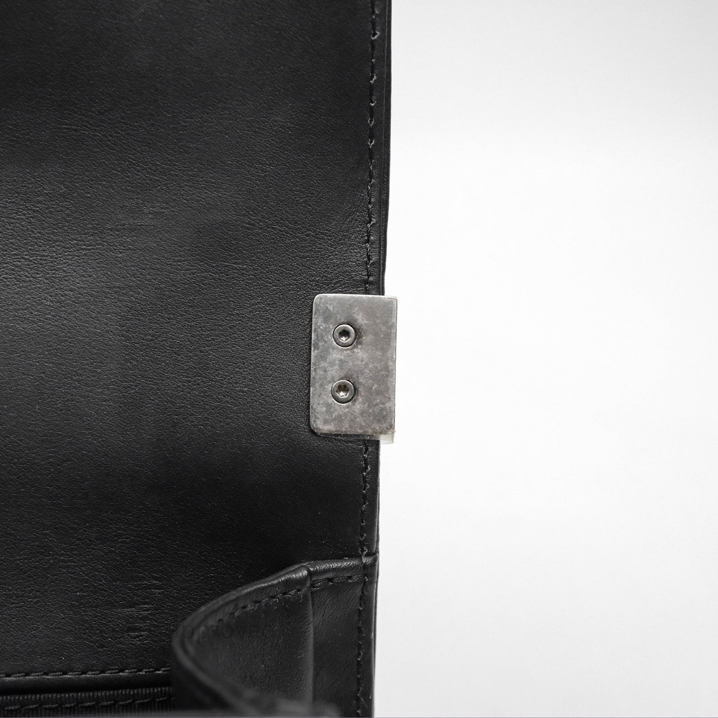 Chanel Small Boy Black Lambskin Ruthenium Hardware