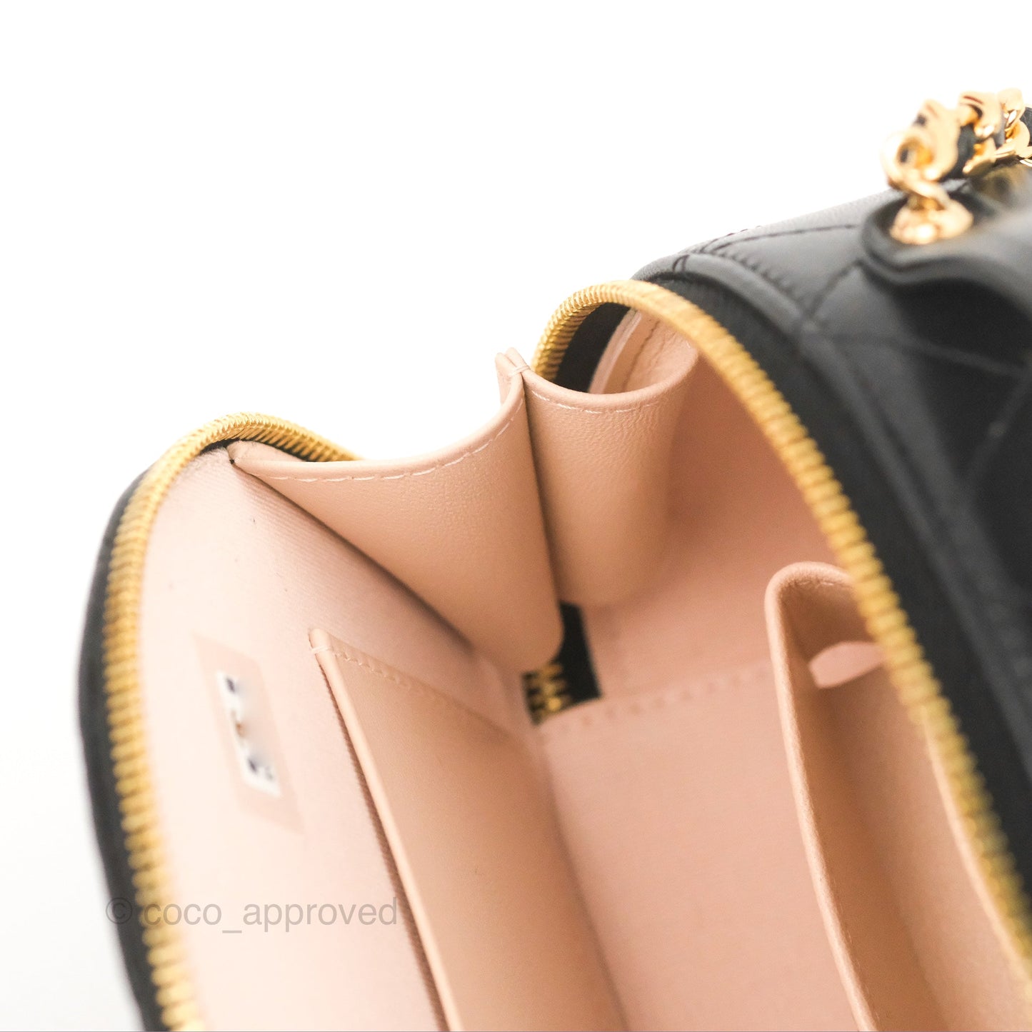 Chanel Small Clutch With Chain Black Lambskin Gold Hardware 23C