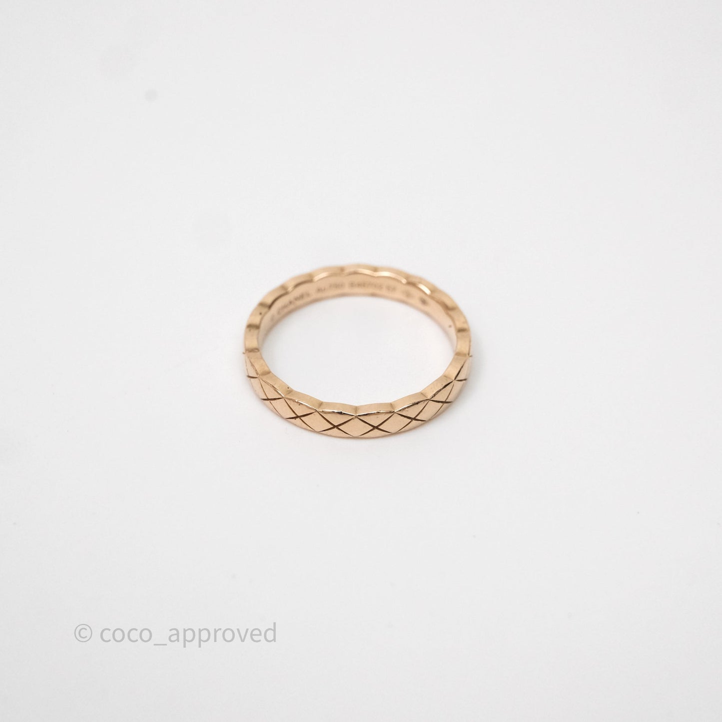 Chanel Coco Crush Ring 18K Beige Gold Size 57