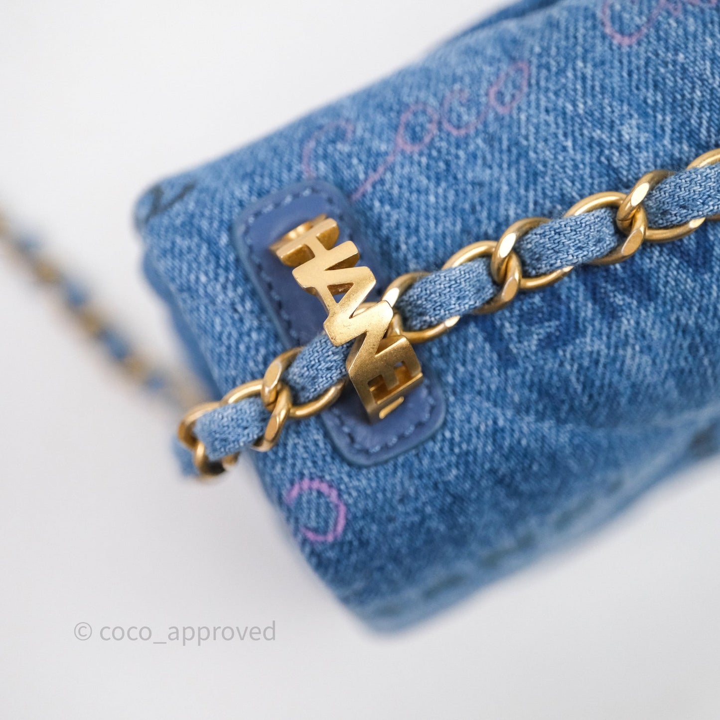Chanel Quilted Small Denim Mood Flap Blue Multicolor