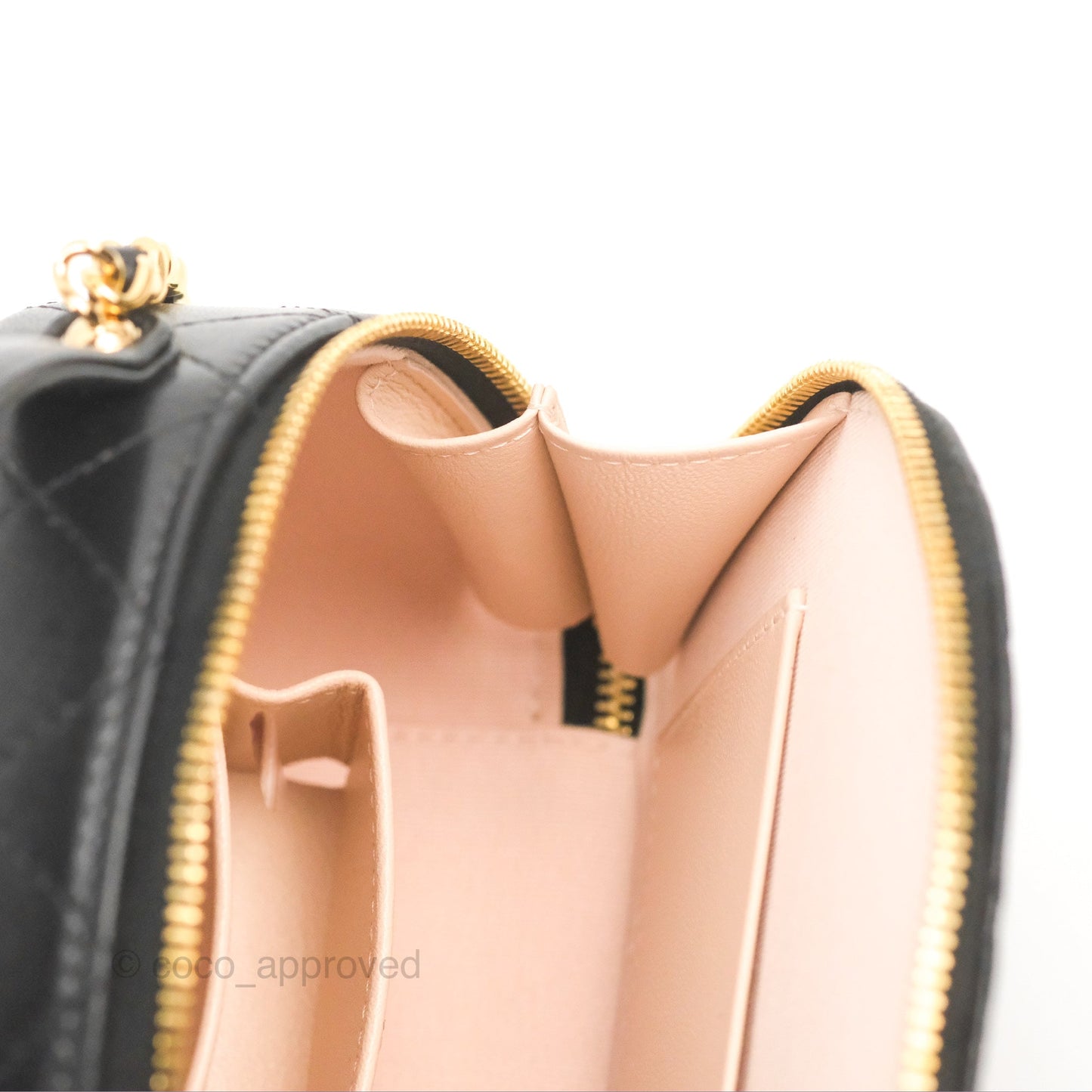 Chanel Small Clutch With Chain Black Lambskin Gold Hardware 23C
